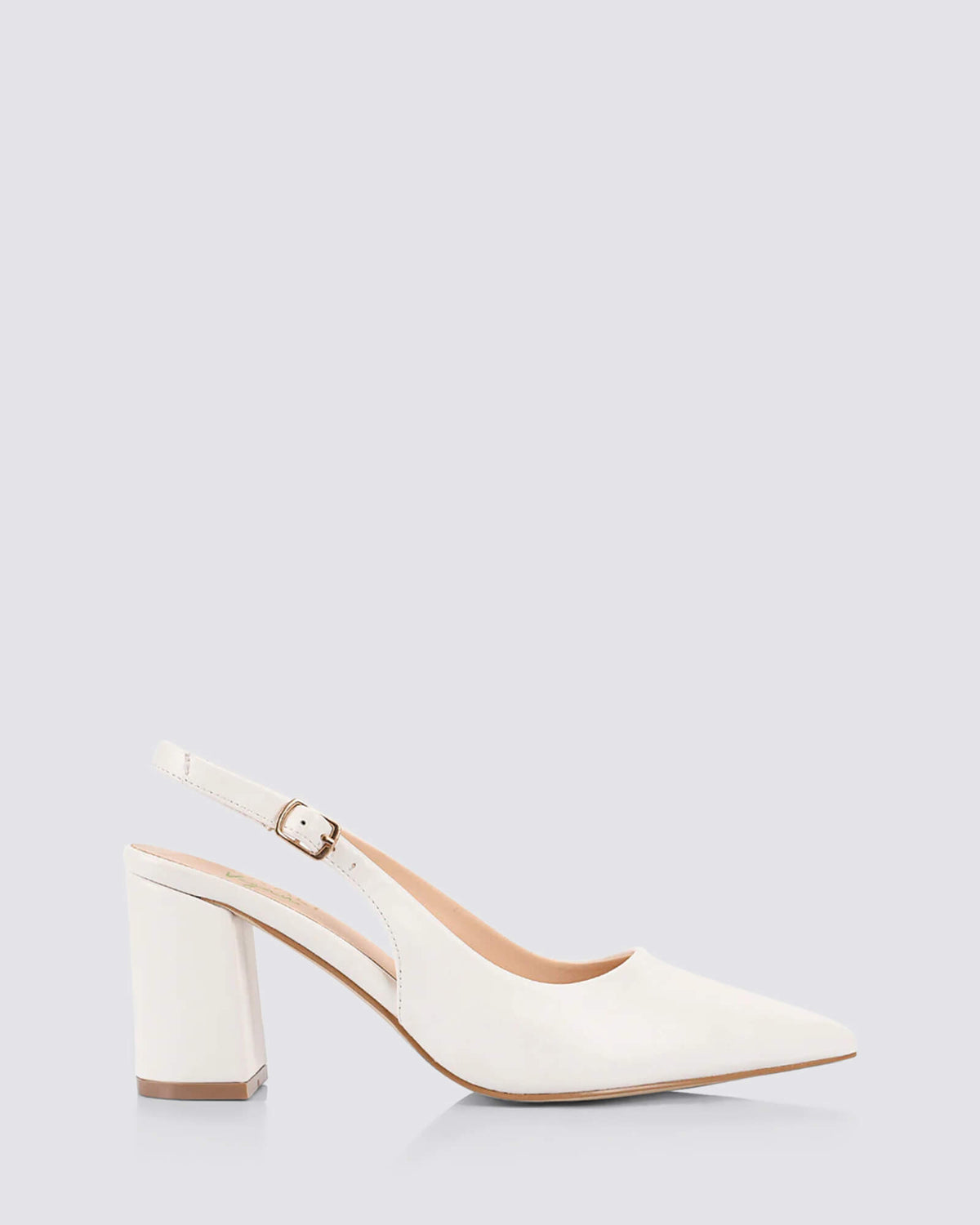 ELIO SLINGBACK HEELS CHALK WHITE