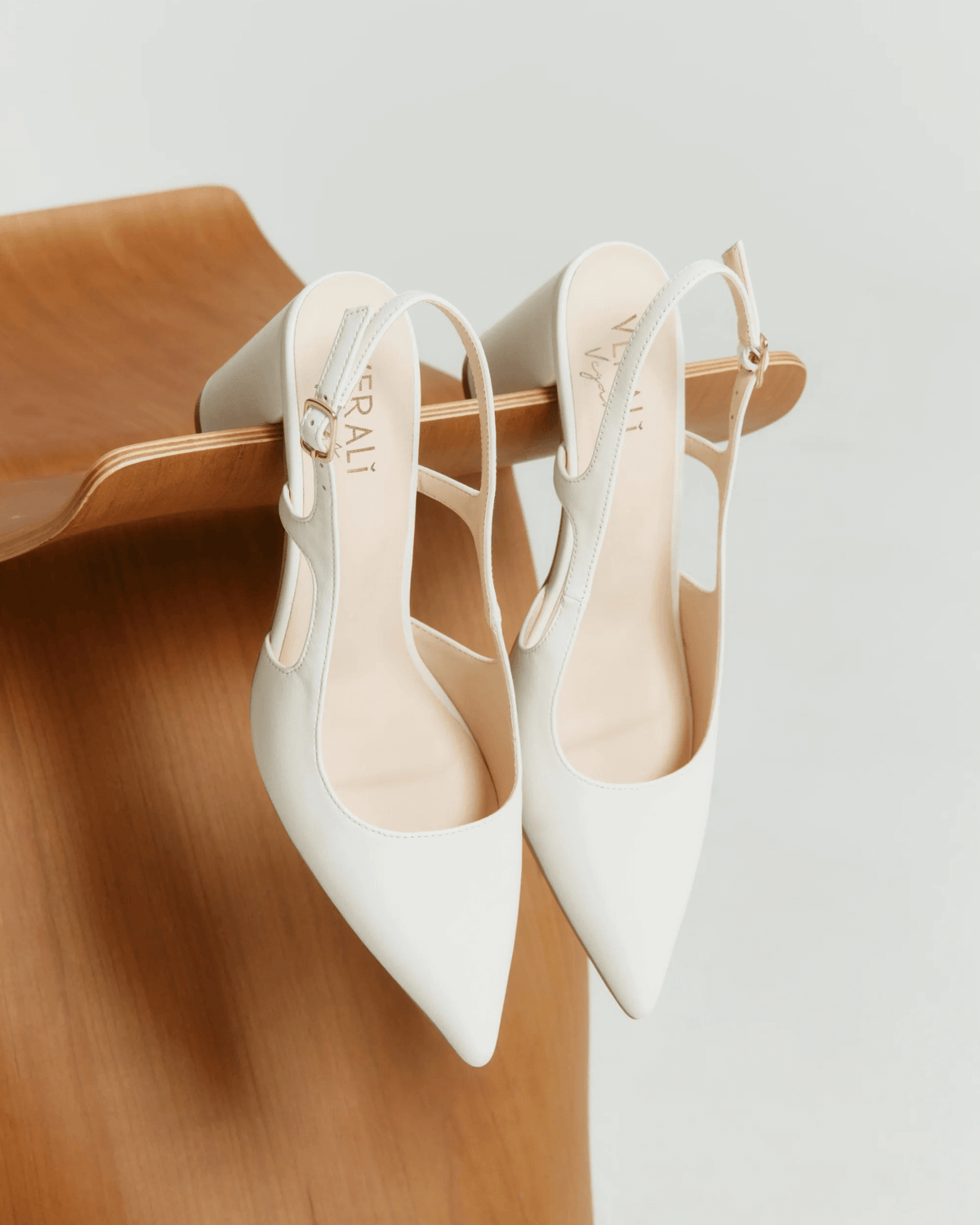 ELTON SLINGBACK HEELS CHALK WHITE
