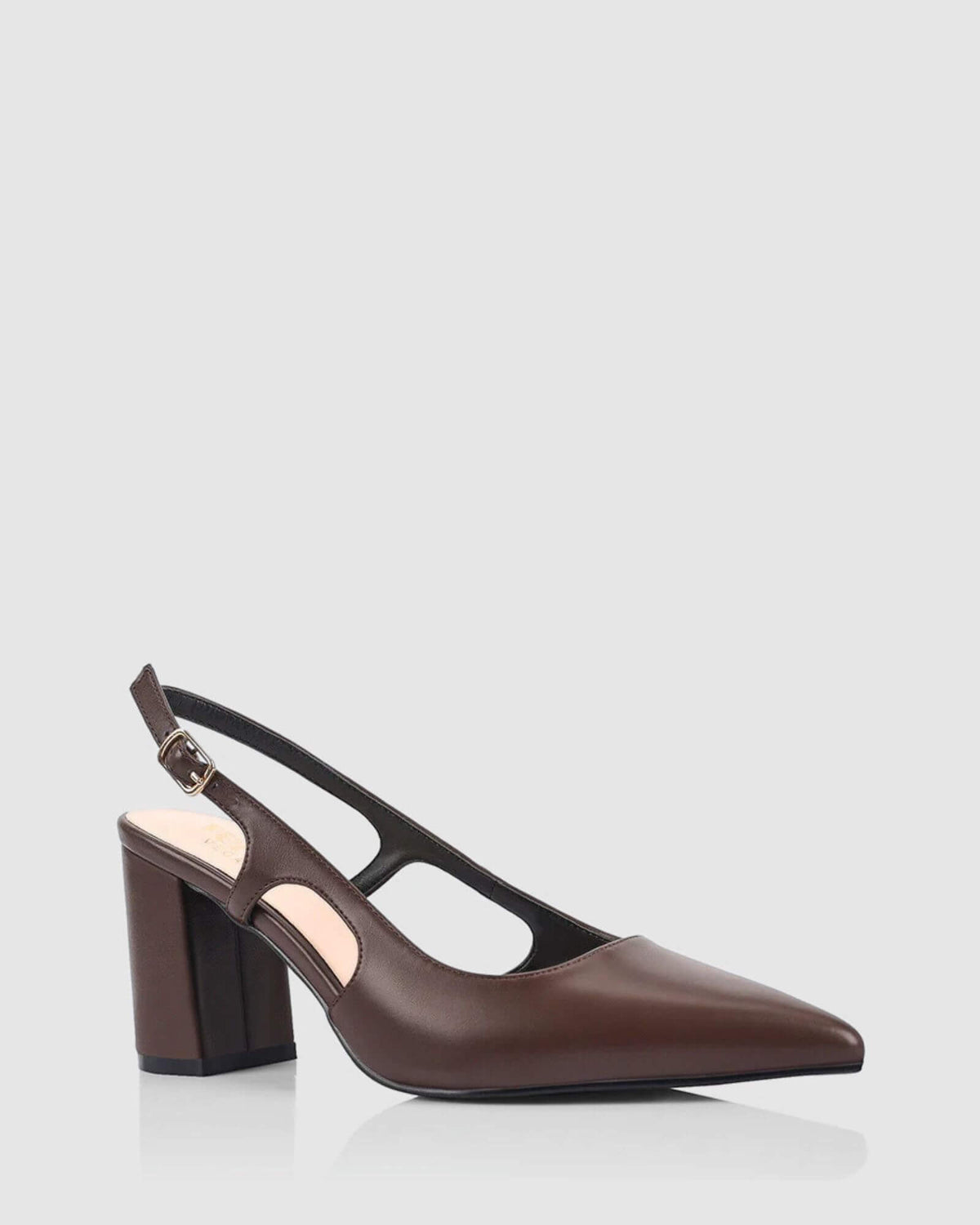 ELTON SLINGBACK HEELS CHOCOLATE BROWN