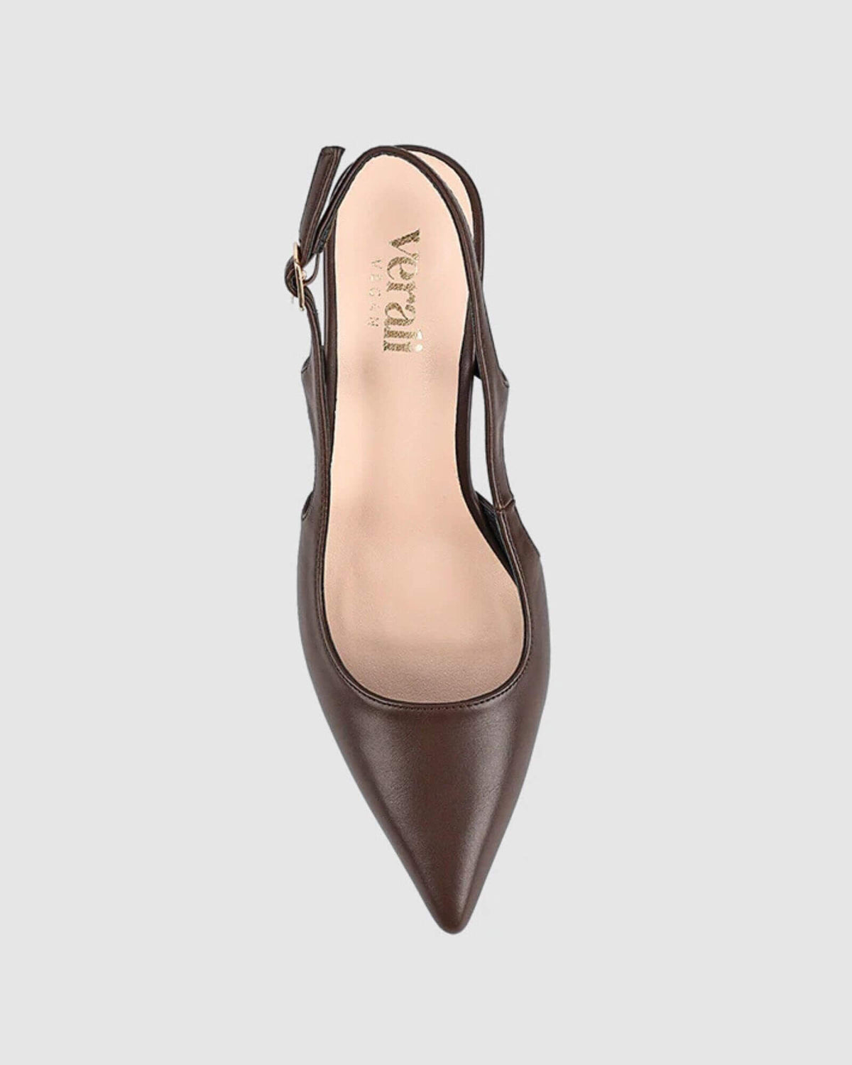 ELTON SLINGBACK HEELS CHOCOLATE BROWN