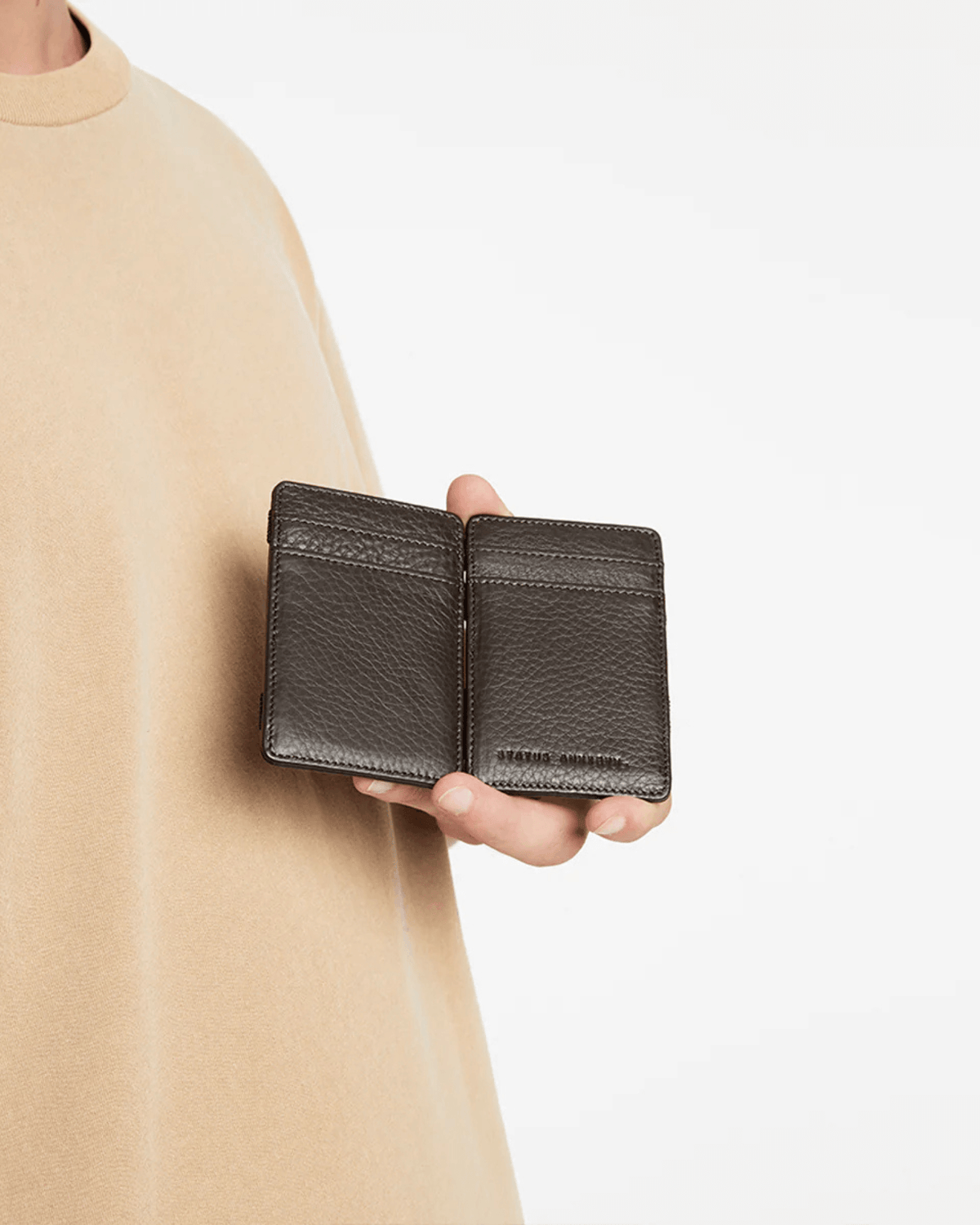 FLIP WALLET CHOCOLATE LEATHER