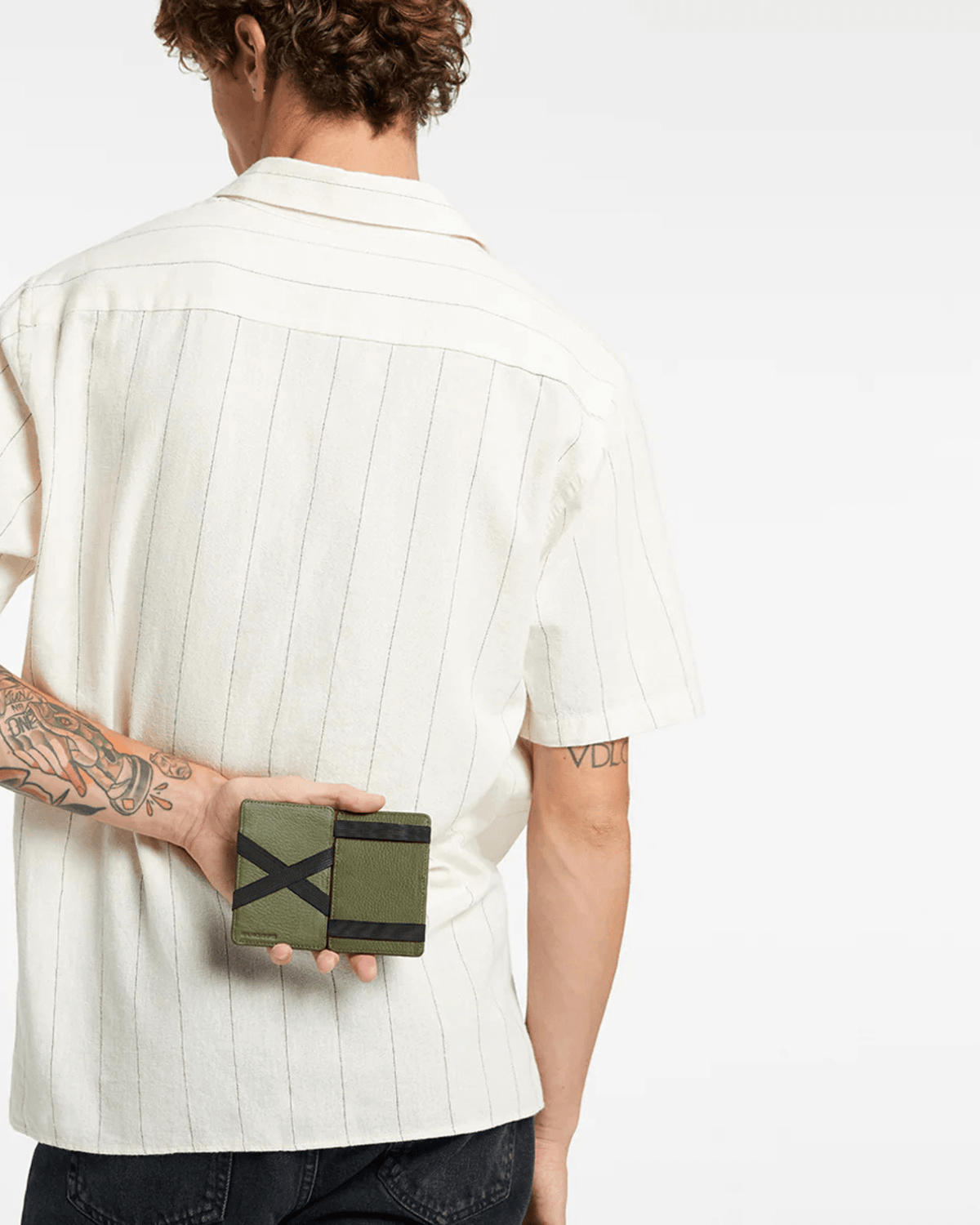 FLIP WALLET KHAKI LEATHER