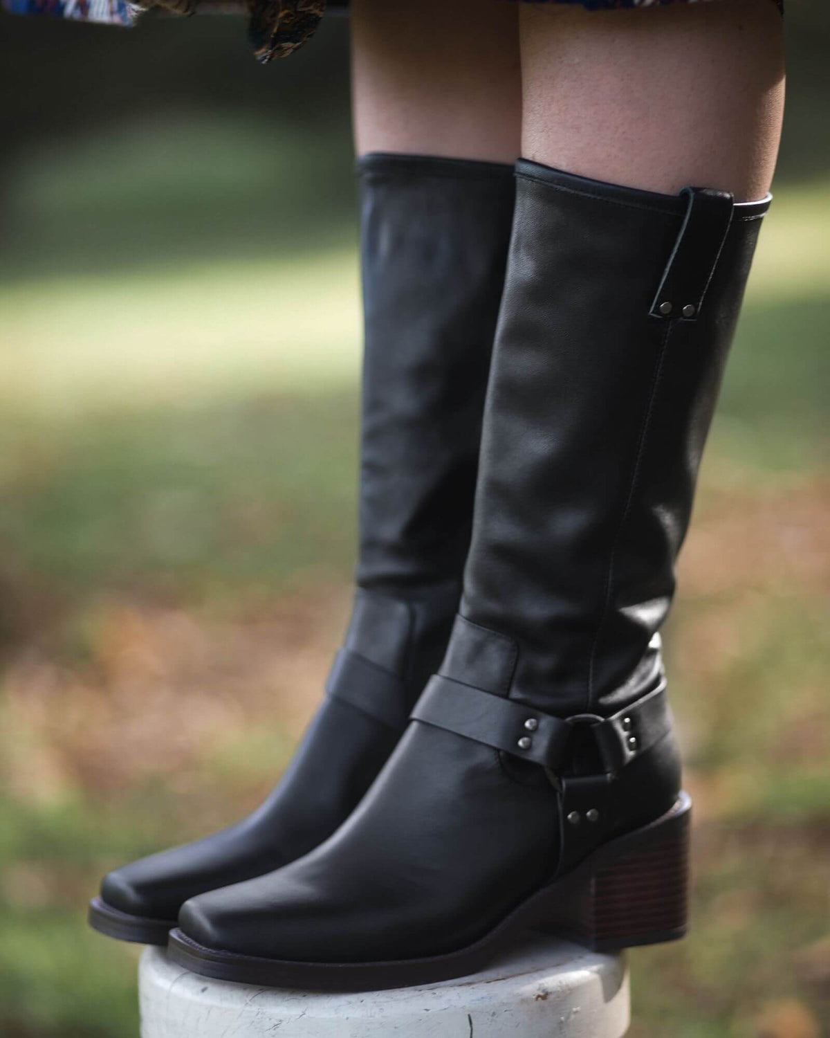 GOTO MOTO BOOTS BLACK LEATHER