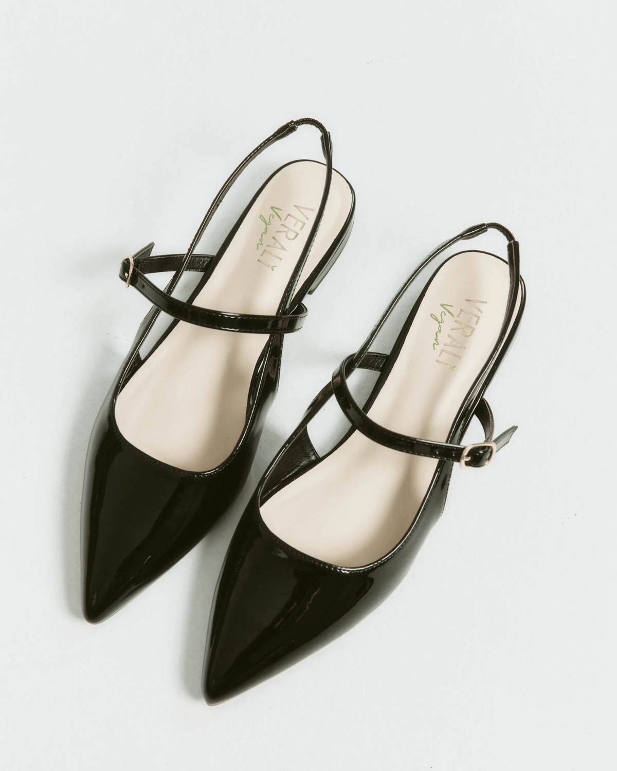 HIATUS SLINGBACK FLATS BLACK PATENT