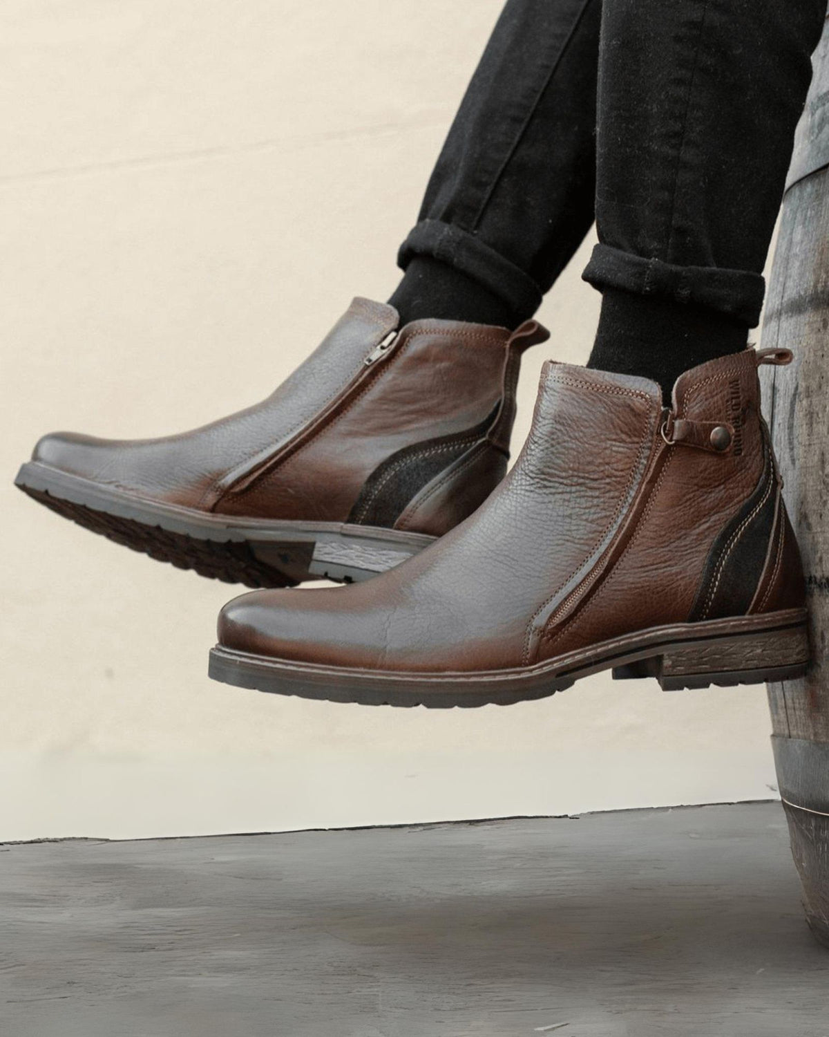 HUNTER BOOTS DARK BROWN LEATHER