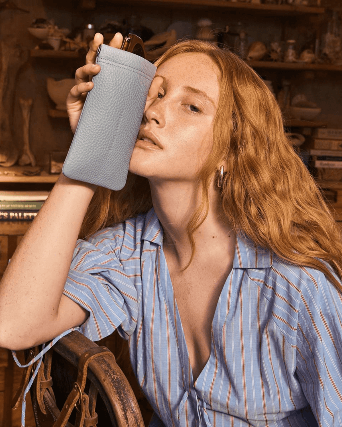 KEEPSAKE SUNGLASSES CASE POWDER BLUE