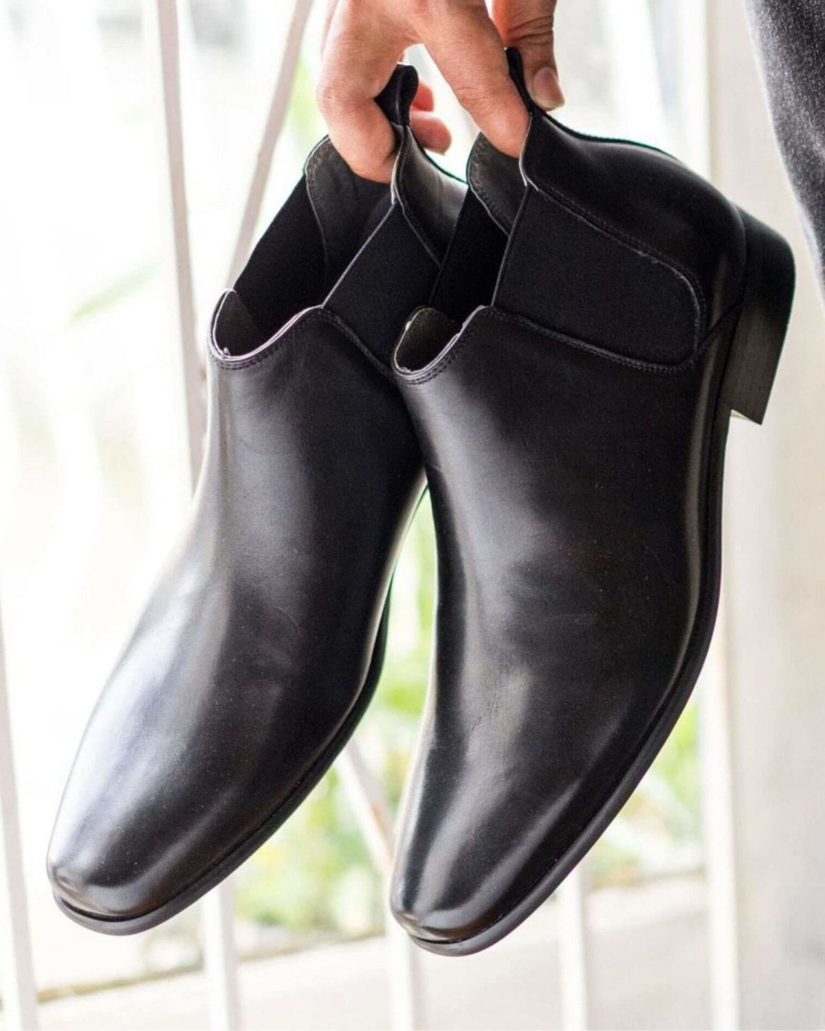 KICK DRESS BOOTS BLACK LEATHER