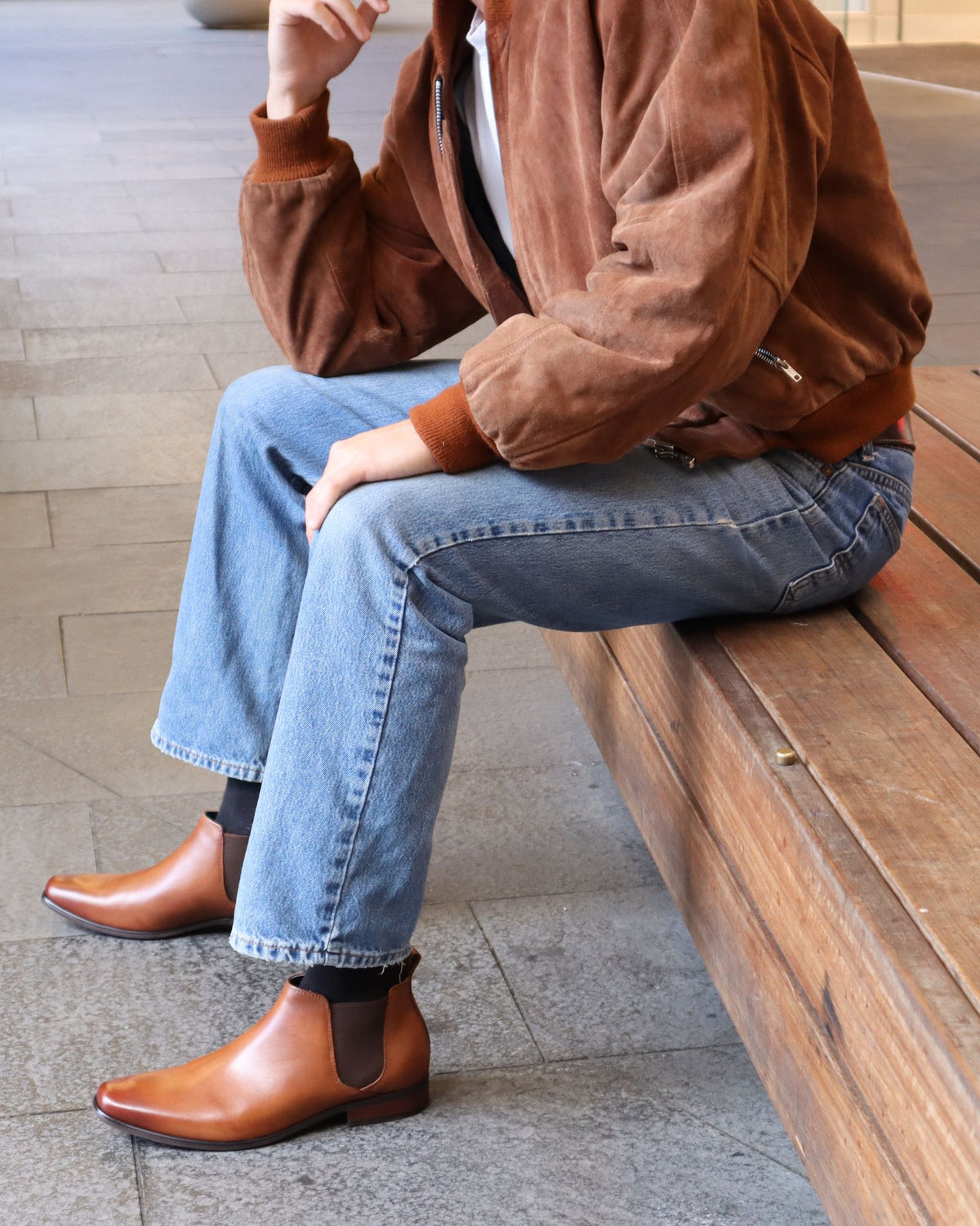 KICK DRESS BOOTS COGNAC LEATHER