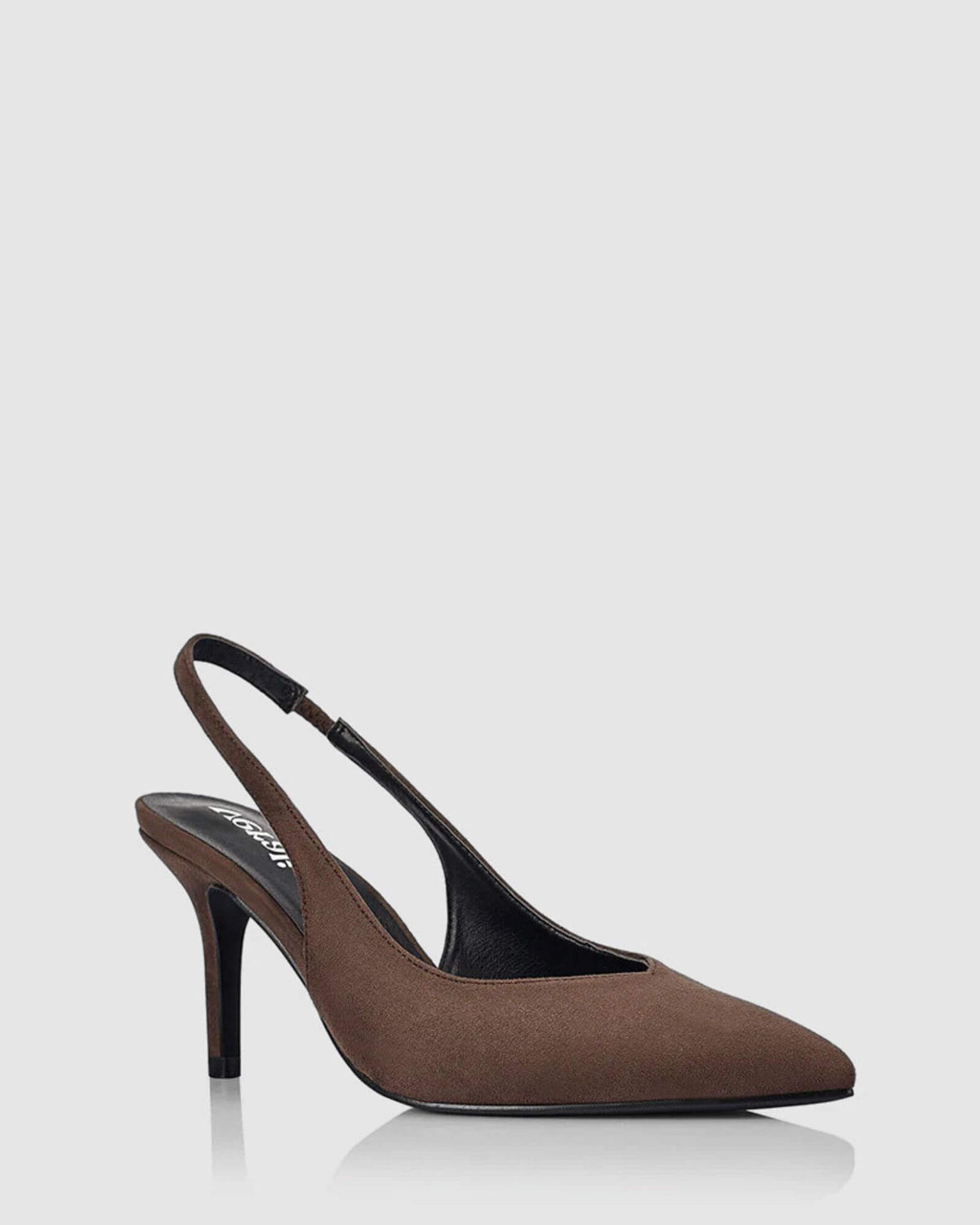 LEMUR SLINGBACK HEELS CHOCOLATE BROWN MICRO