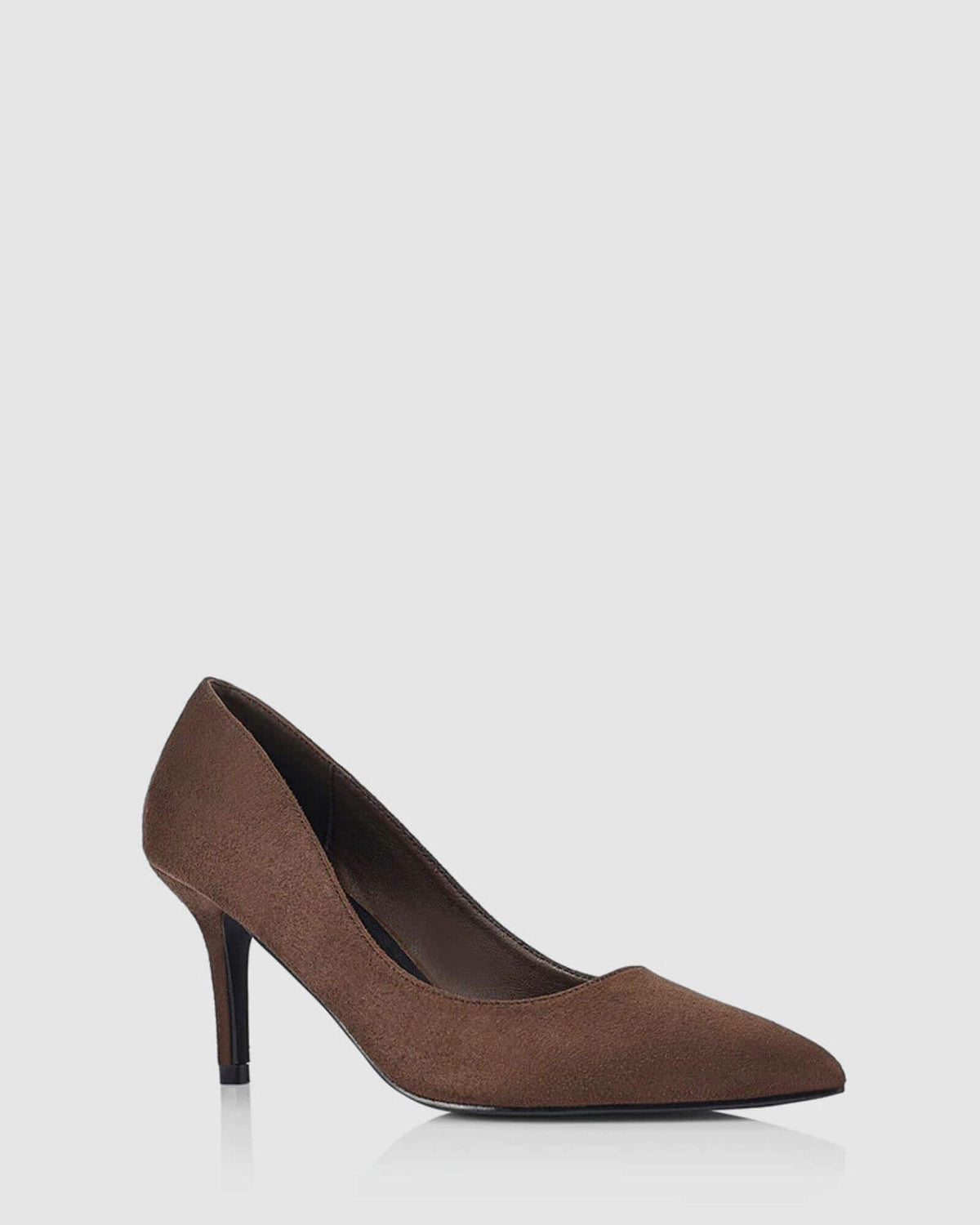 LEWIS HEEL PUMPS CHOCOLATE BROWN MICRO