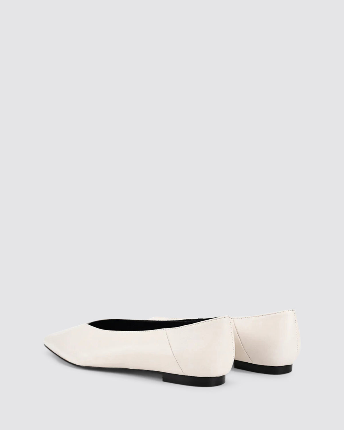LOCKE FLAT PUMPS CHALK WHITE LEATHER