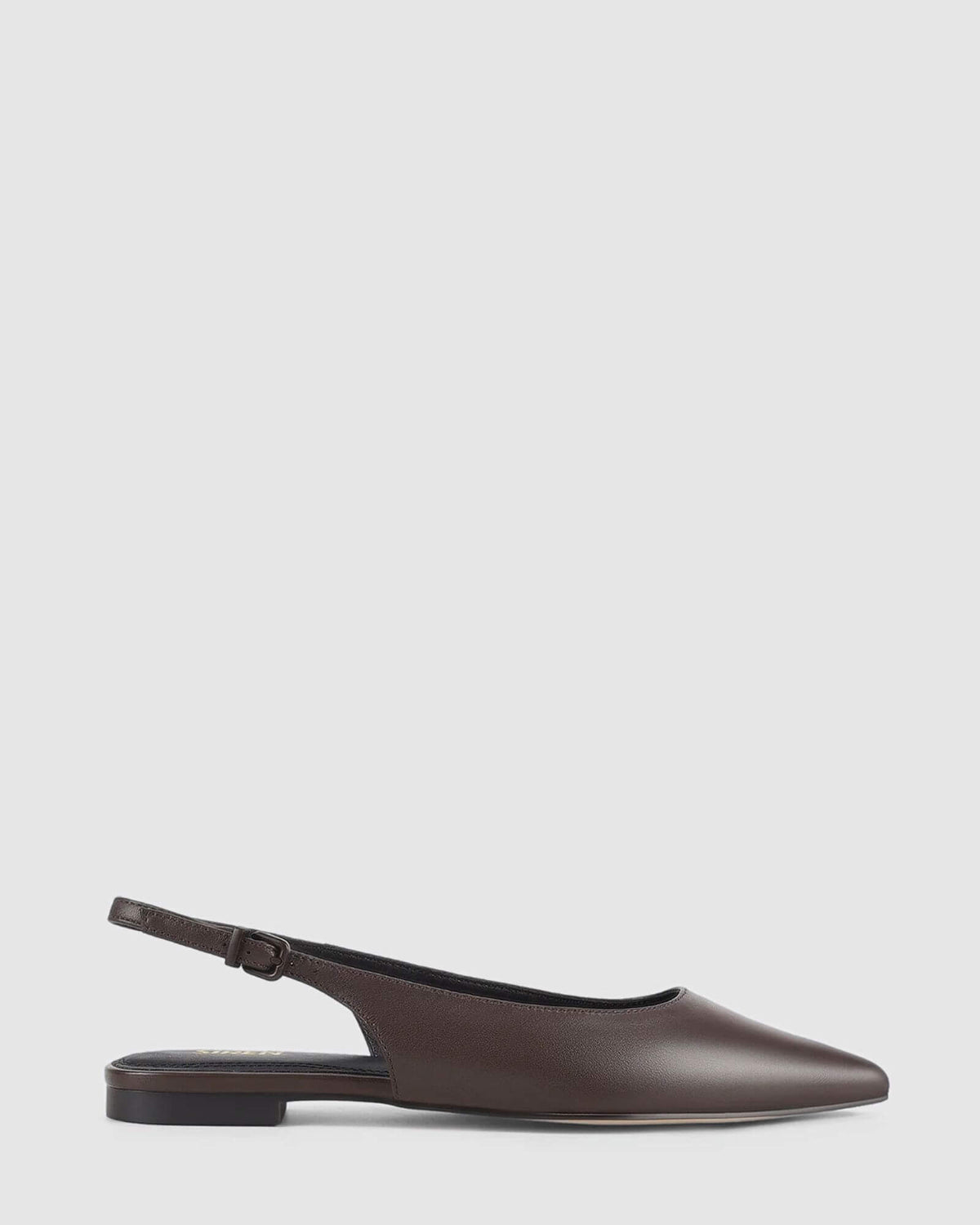 LOLA SLINGBACK FLATS CHOCOLATE BROWN