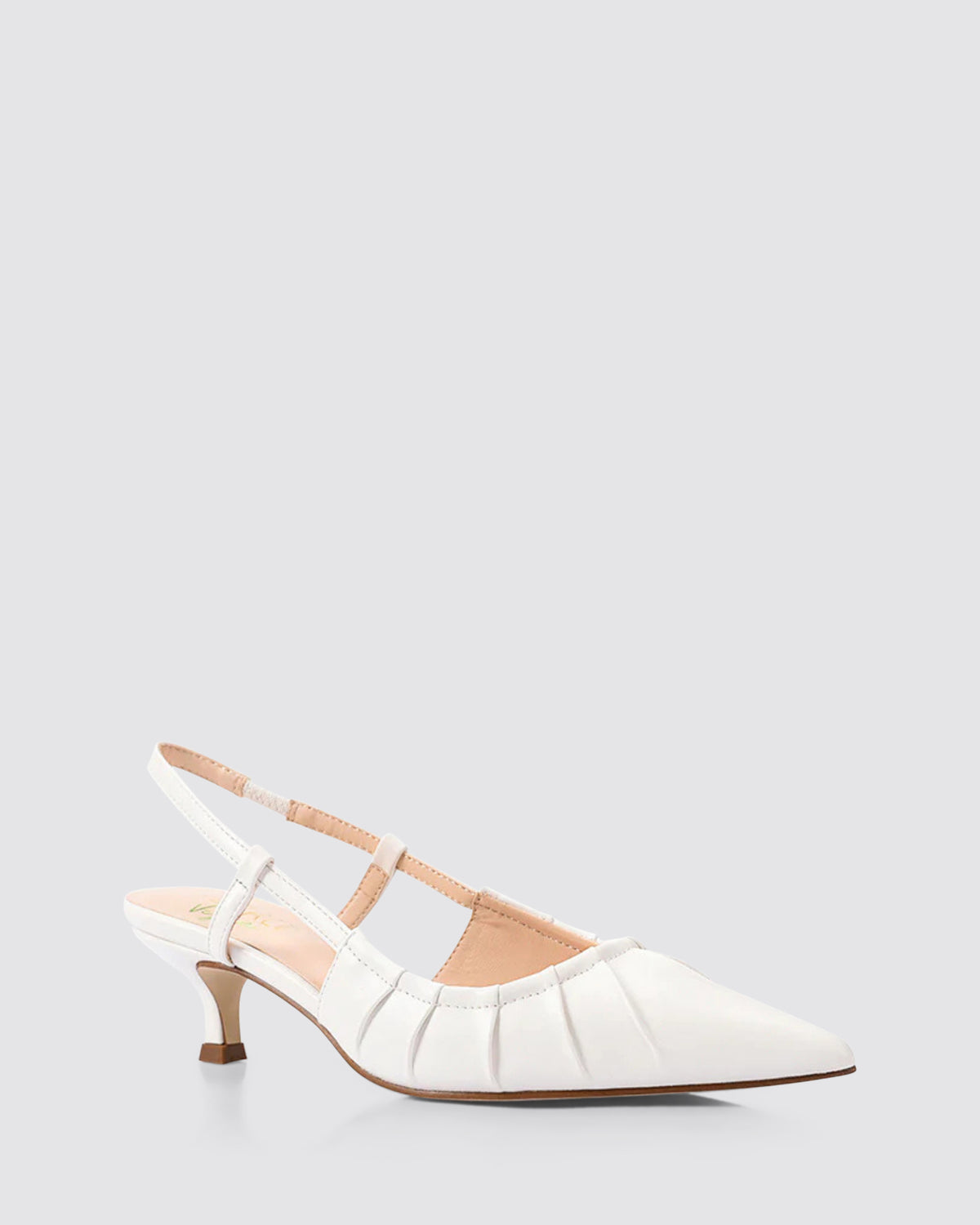 LUCIUS KITTEN HEELS CHALK WHITE