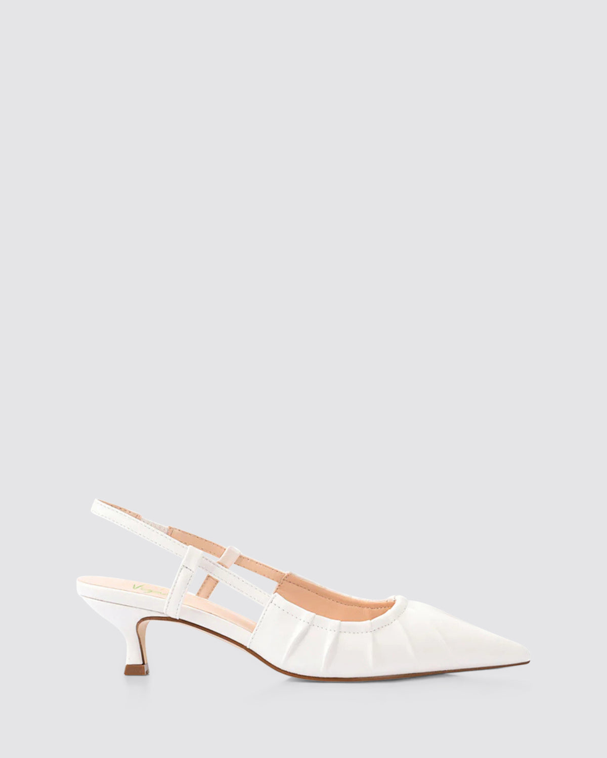 LUCIUS KITTEN HEELS CHALK WHITE