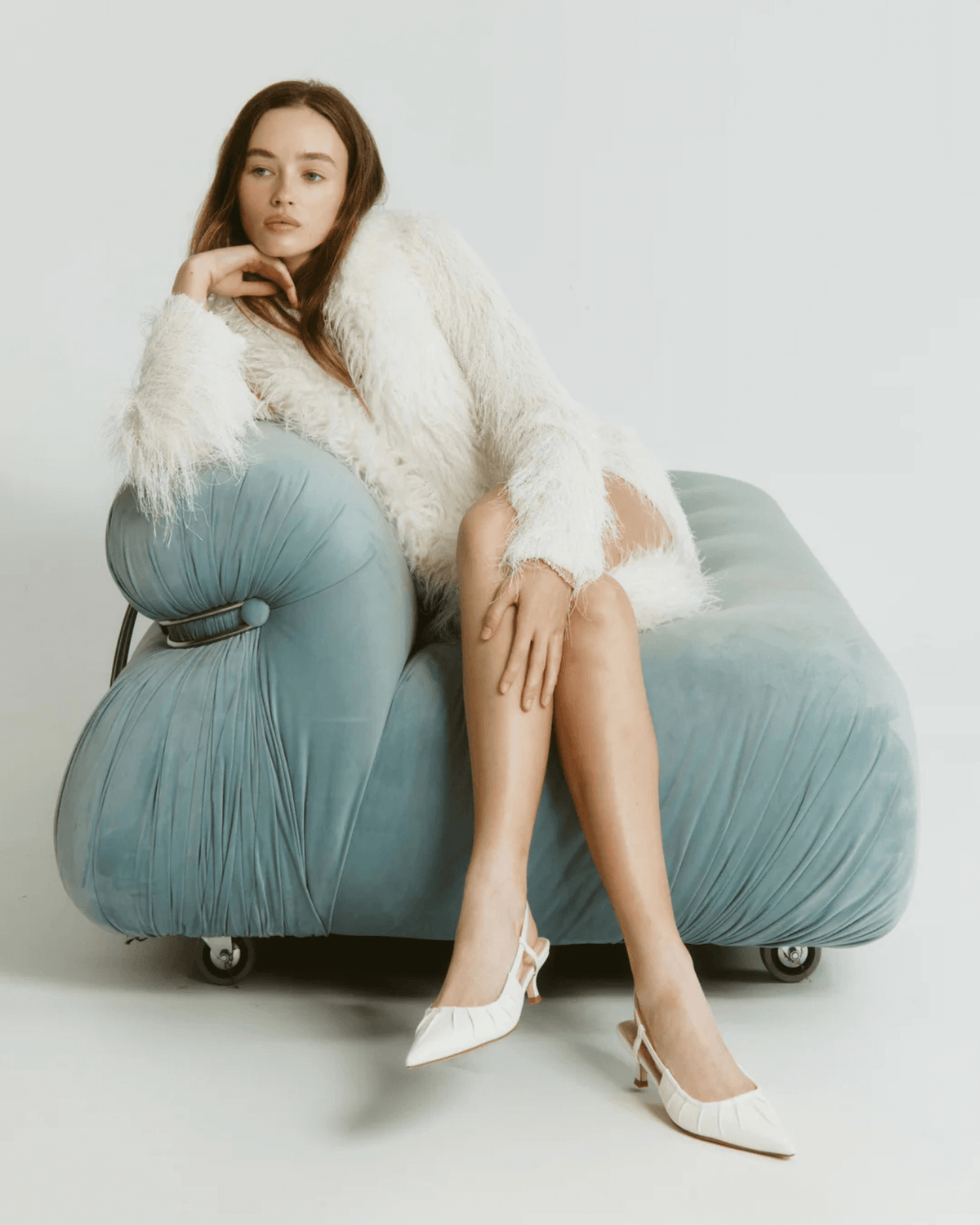 LUCIUS KITTEN HEELS CHALK WHITE