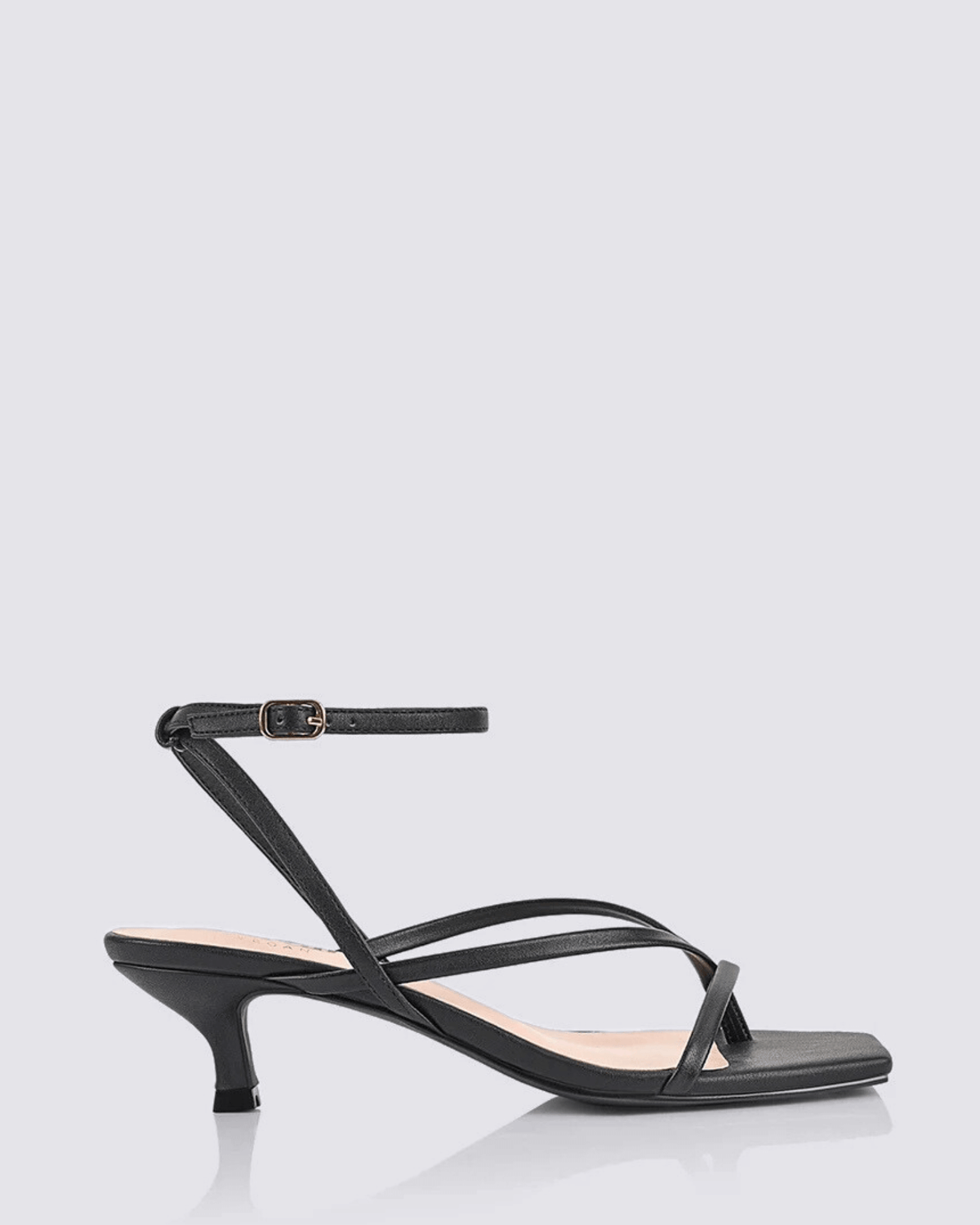 MAEVE KITTEN HEEL SANDALS BLACK