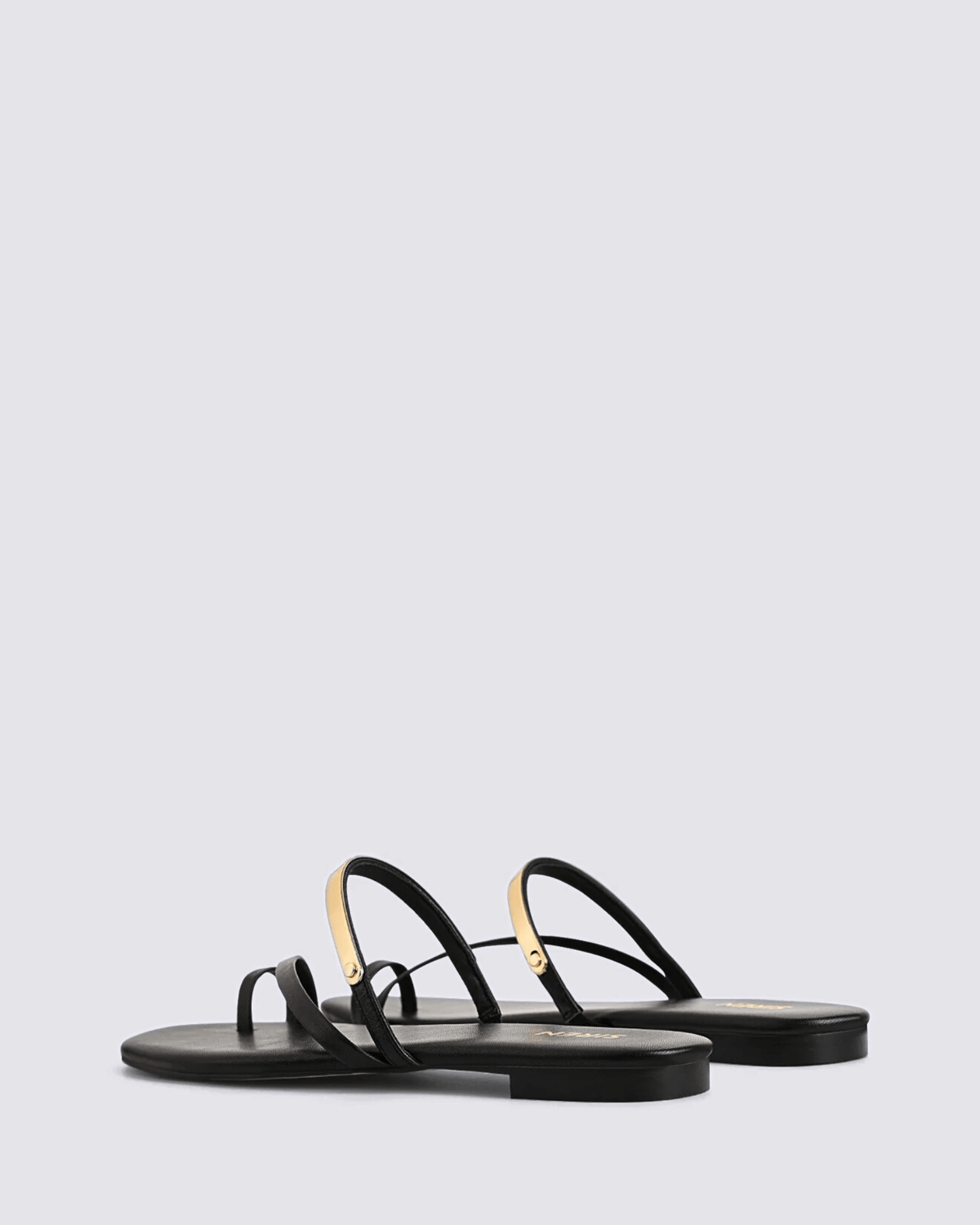 MILES STRAPPY FLAT SANDALS BLACK