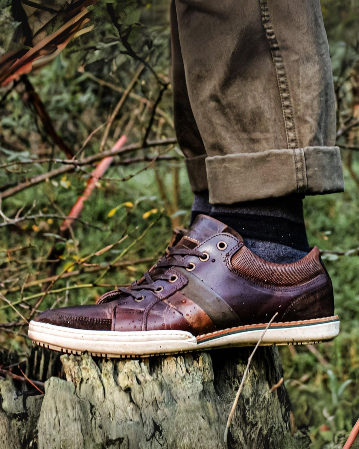 MILLER SNEAKERS DARK BROWN LEATHER