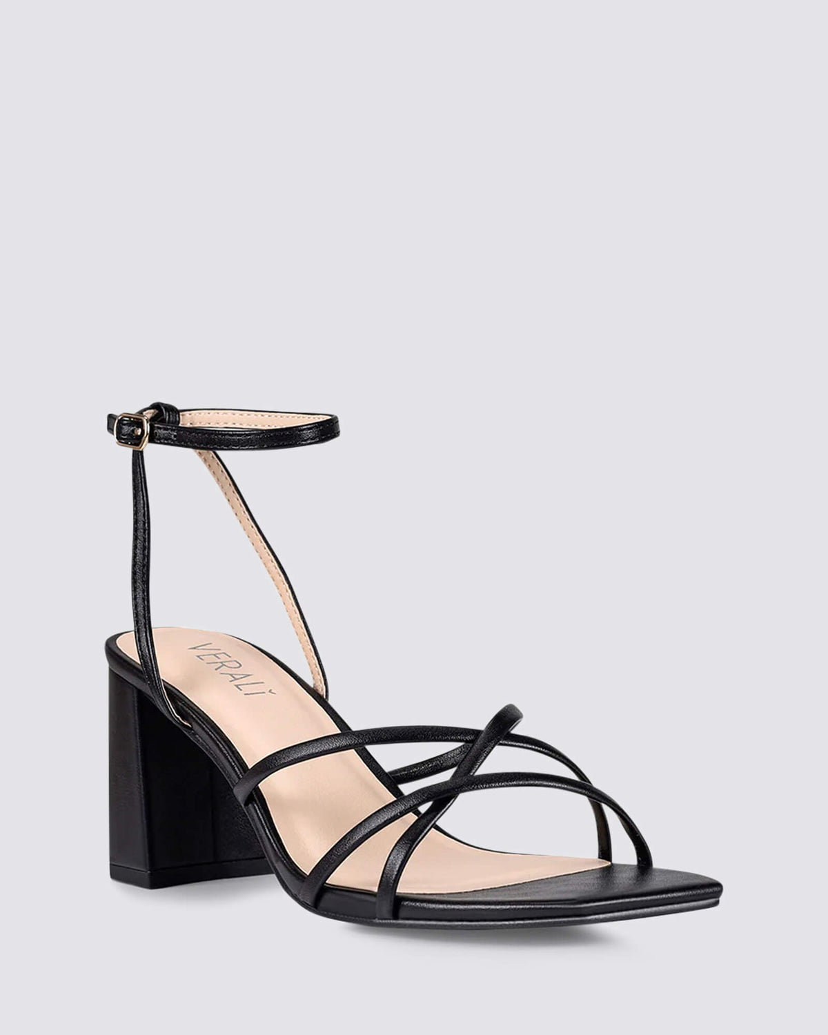 NAKITA BLOCK HEEL SANDALS BLACK