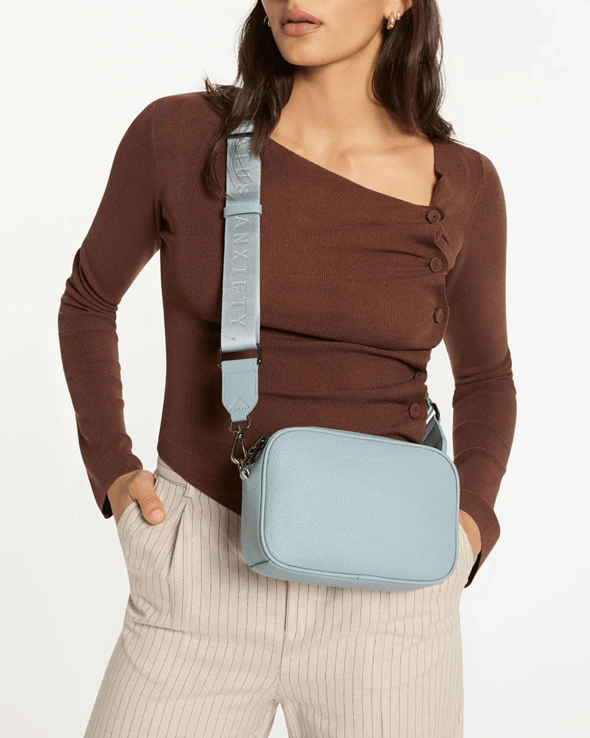 PLUNDER BAG POWDER BLUE WITH WEBBED STRAP