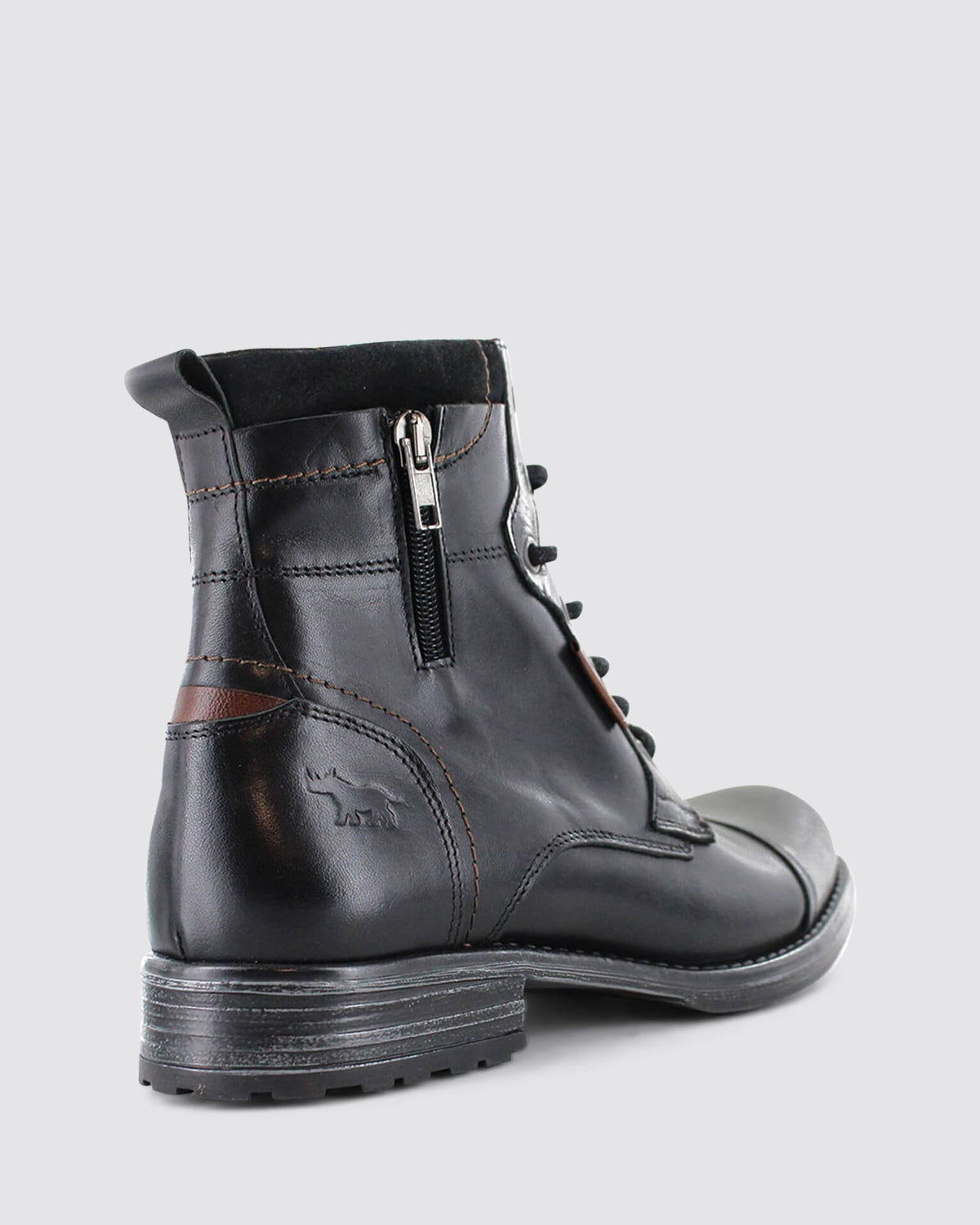 PORTER LACE UP BOOTS BLACK LEATHER