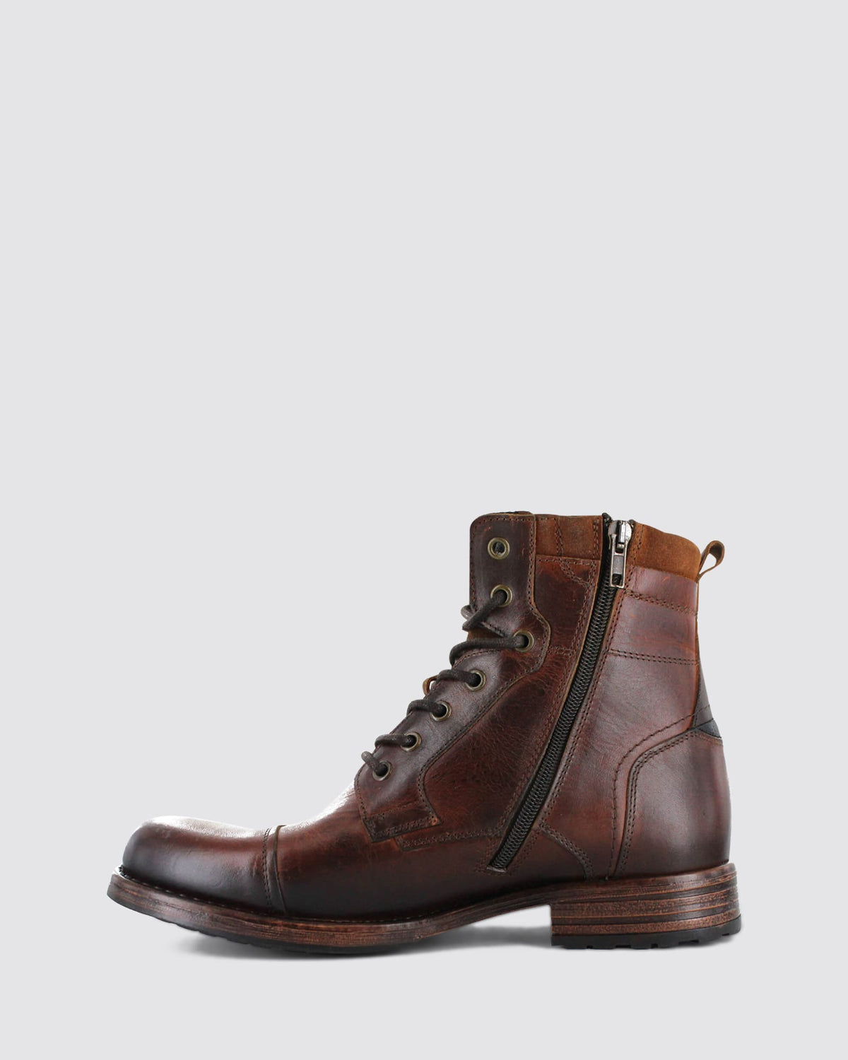 PORTER LACE UP BOOTS CAMEL LEATHER