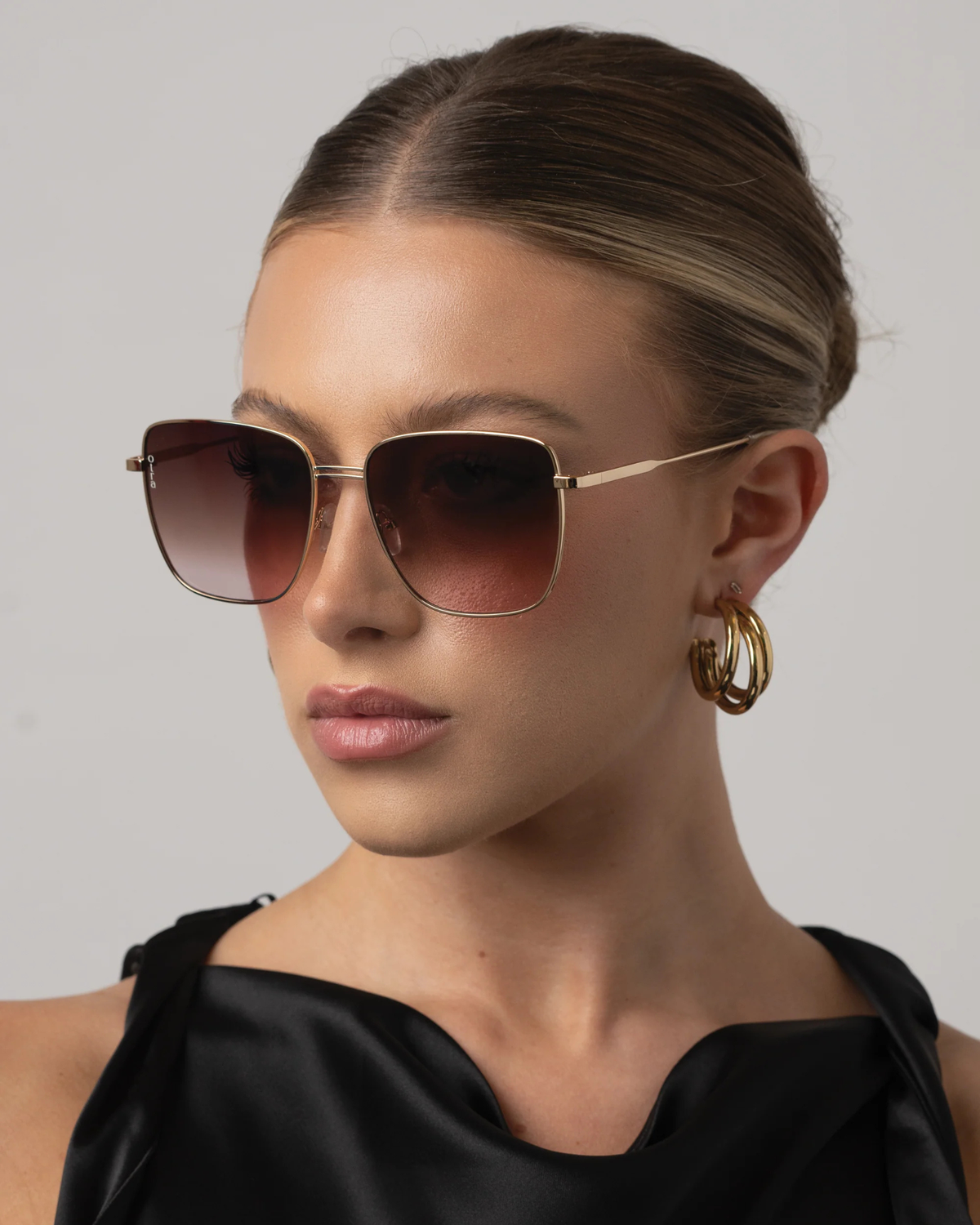 RITA SUNGLASSES GOLD BROWN/PINK FADE