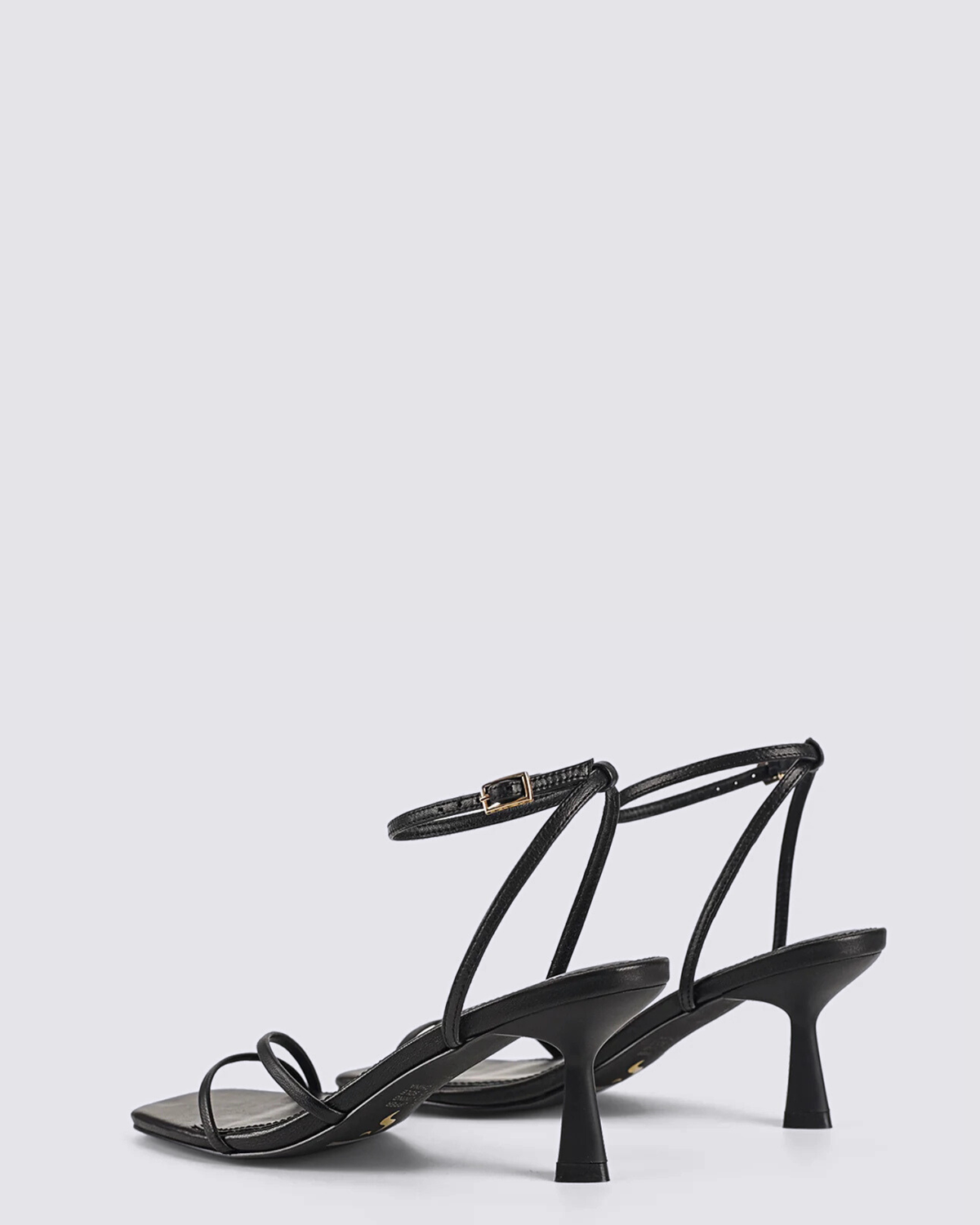 SAFFRON STRAPPY HEELS BLACK