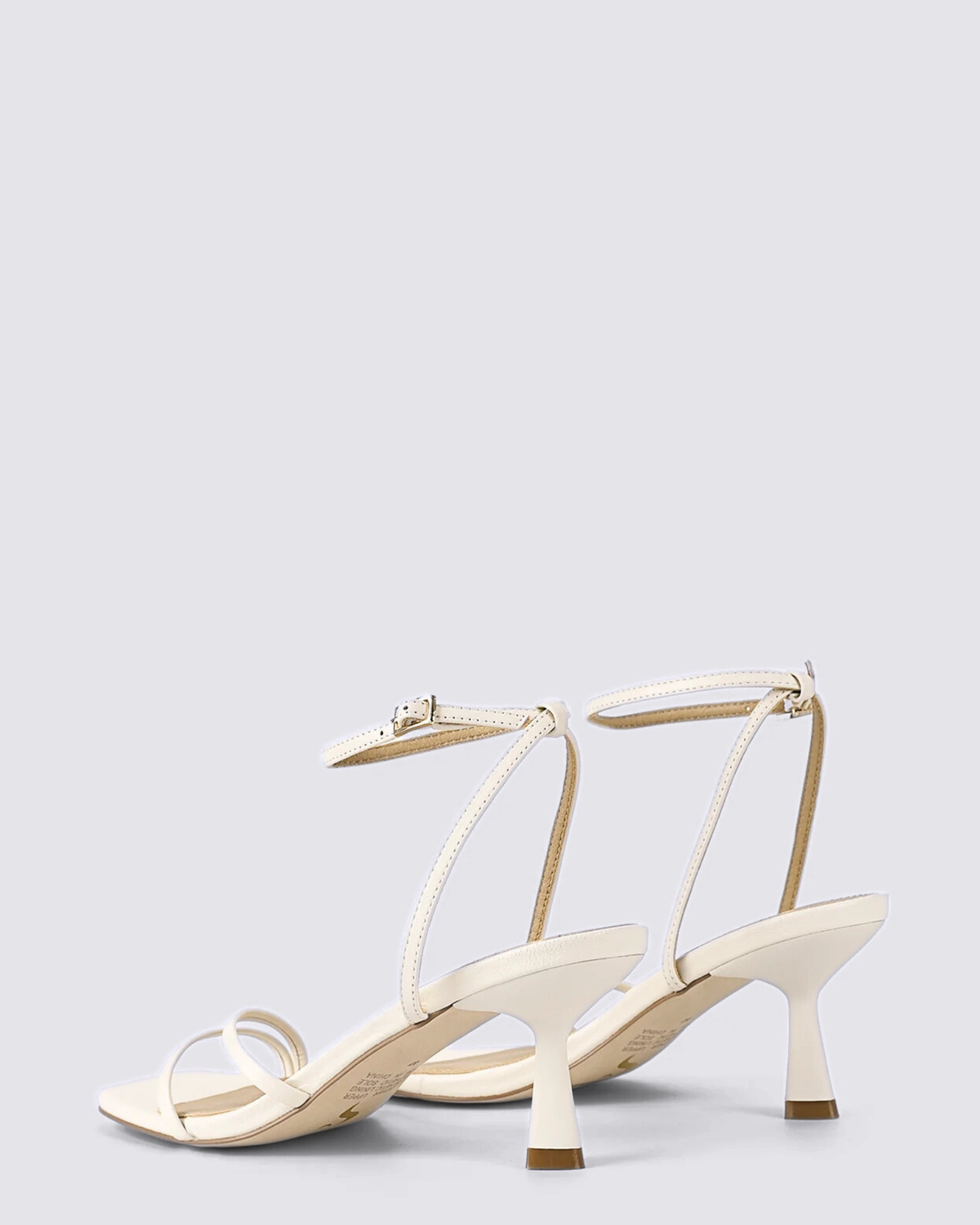 SAFFRON STRAPPY HEELS CHALK WHITE