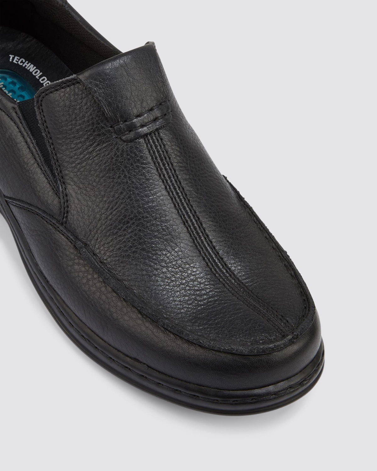 SAWYER SLIP ON SNEAKERS BLACK LEATHER