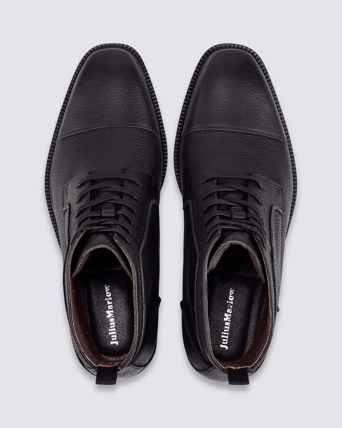 TACTILE LACE UP BOOTS BLACK LEATHER