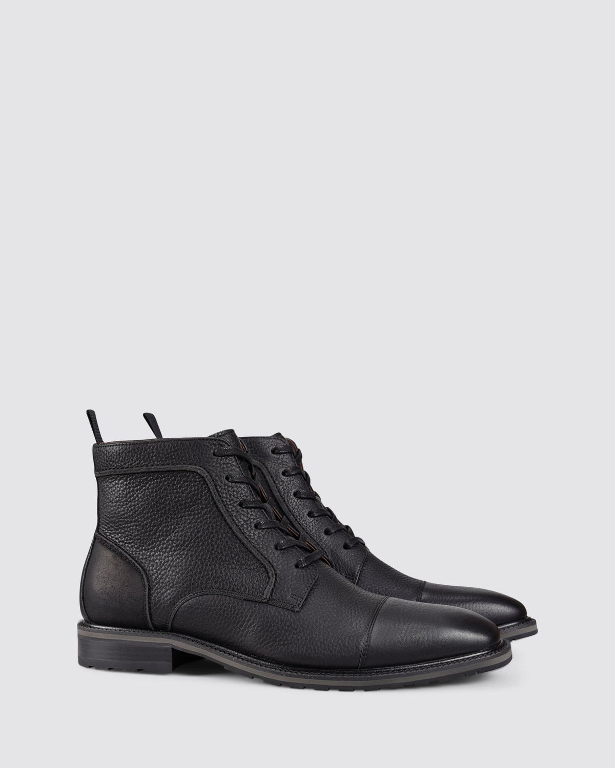 TACTILE LACE UP BOOTS BLACK LEATHER