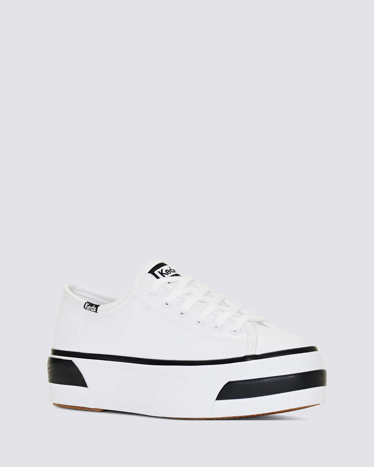 TRIPLE UP PLATFORM SNEAKERS BUMPER WHITE LEATHER