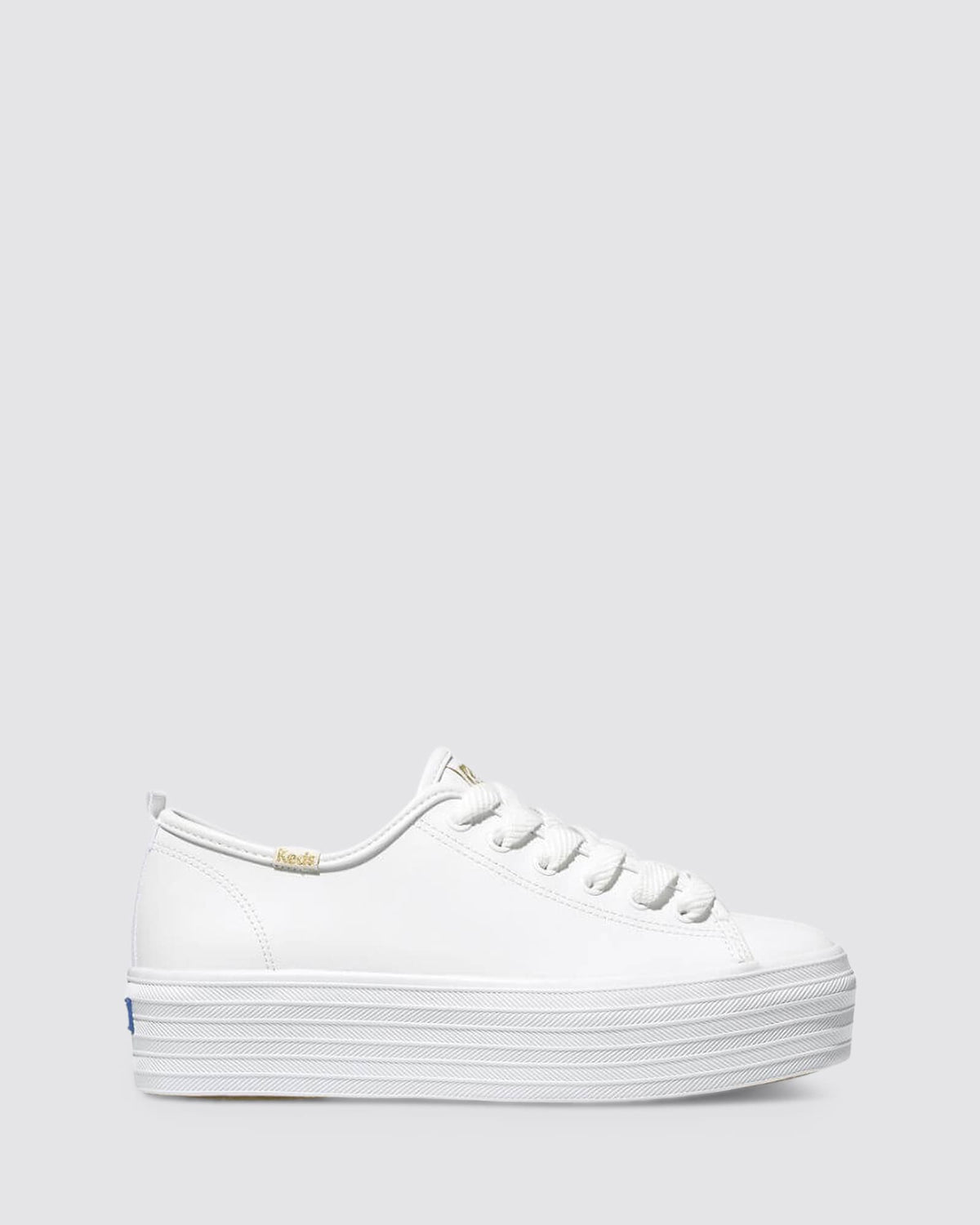 TRIPLE UP PLATFORM SNEAKERS WHITE LEATHER