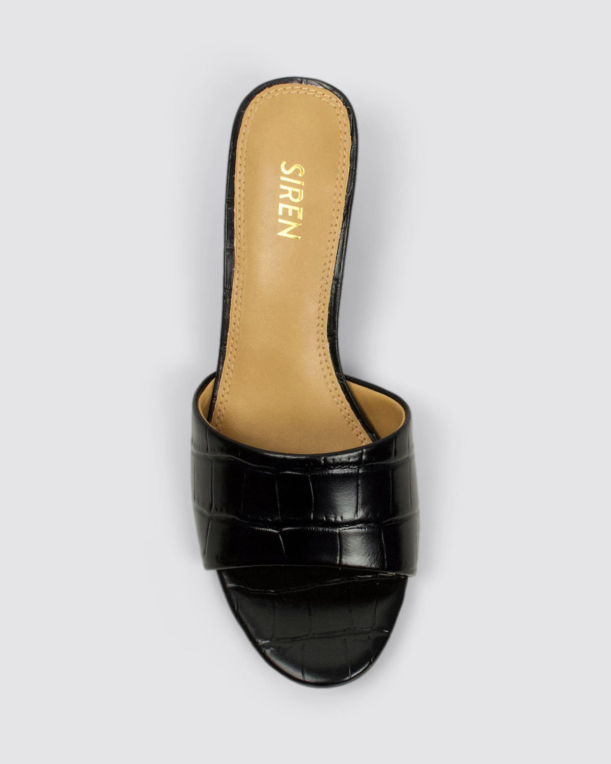 XAVIER MULES BLACK CROC LEATHER
