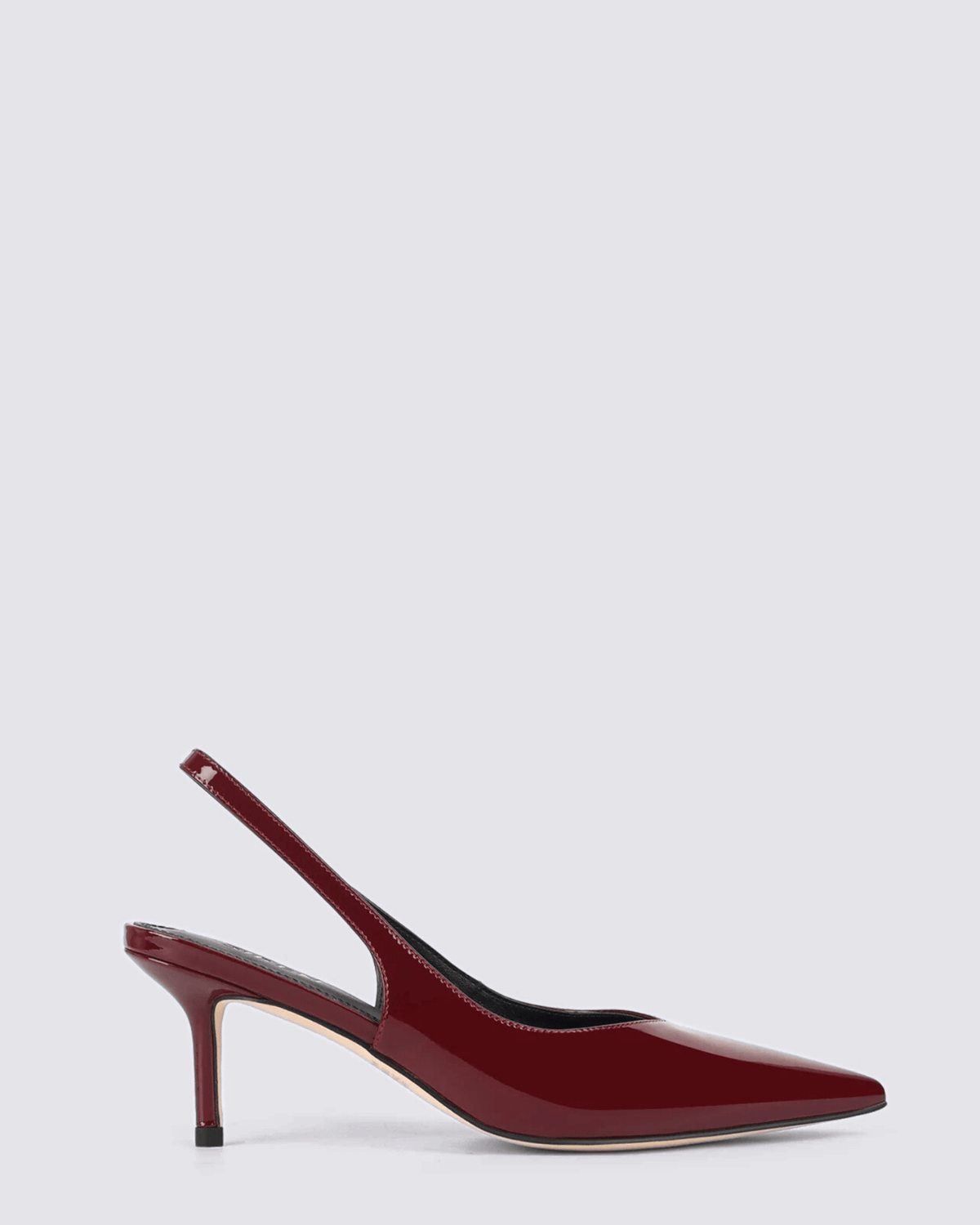YORY SLINGBACK HEELS WINE PATENT