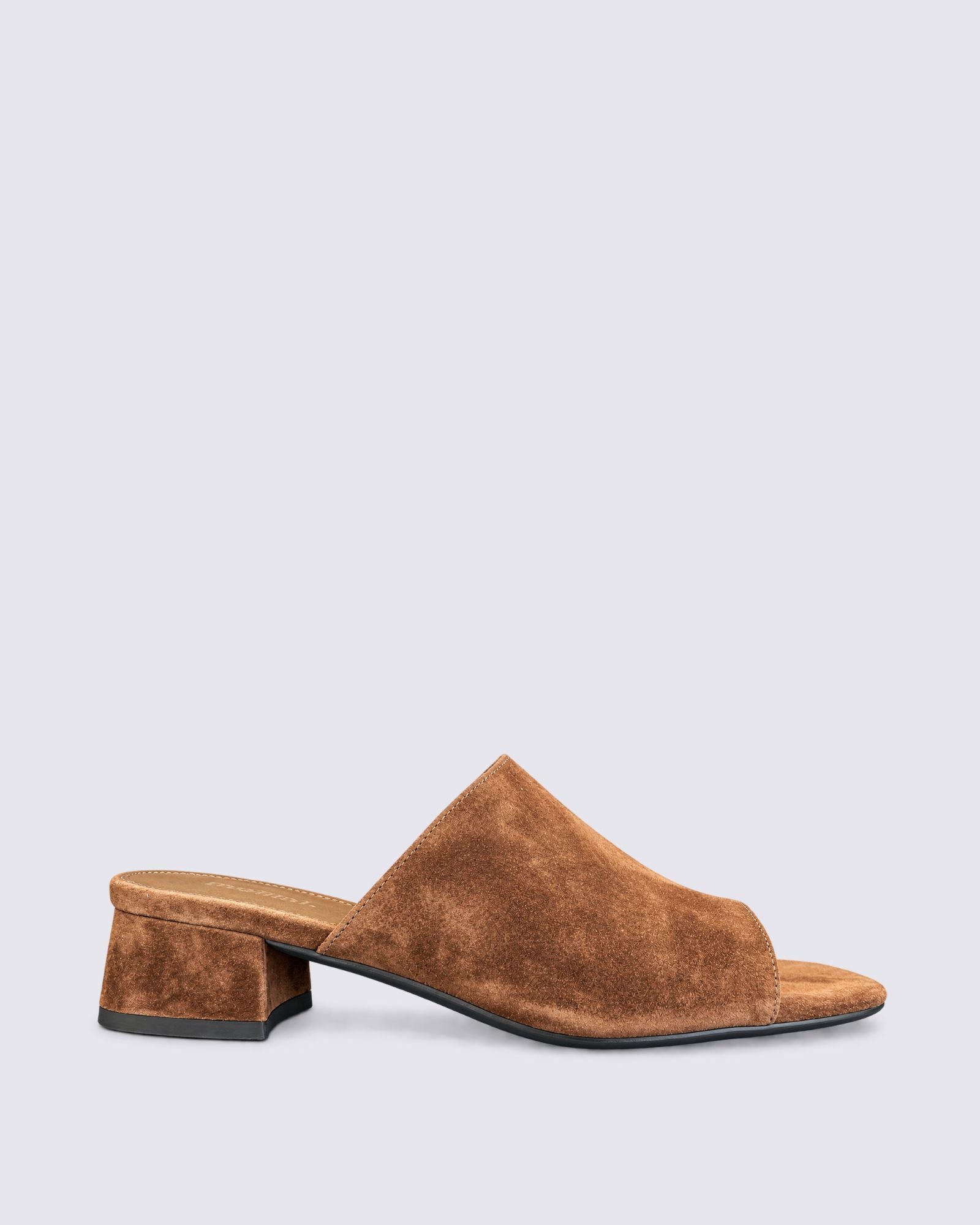 SANSAH HEELED MULES CHOCOLATE SUEDE
