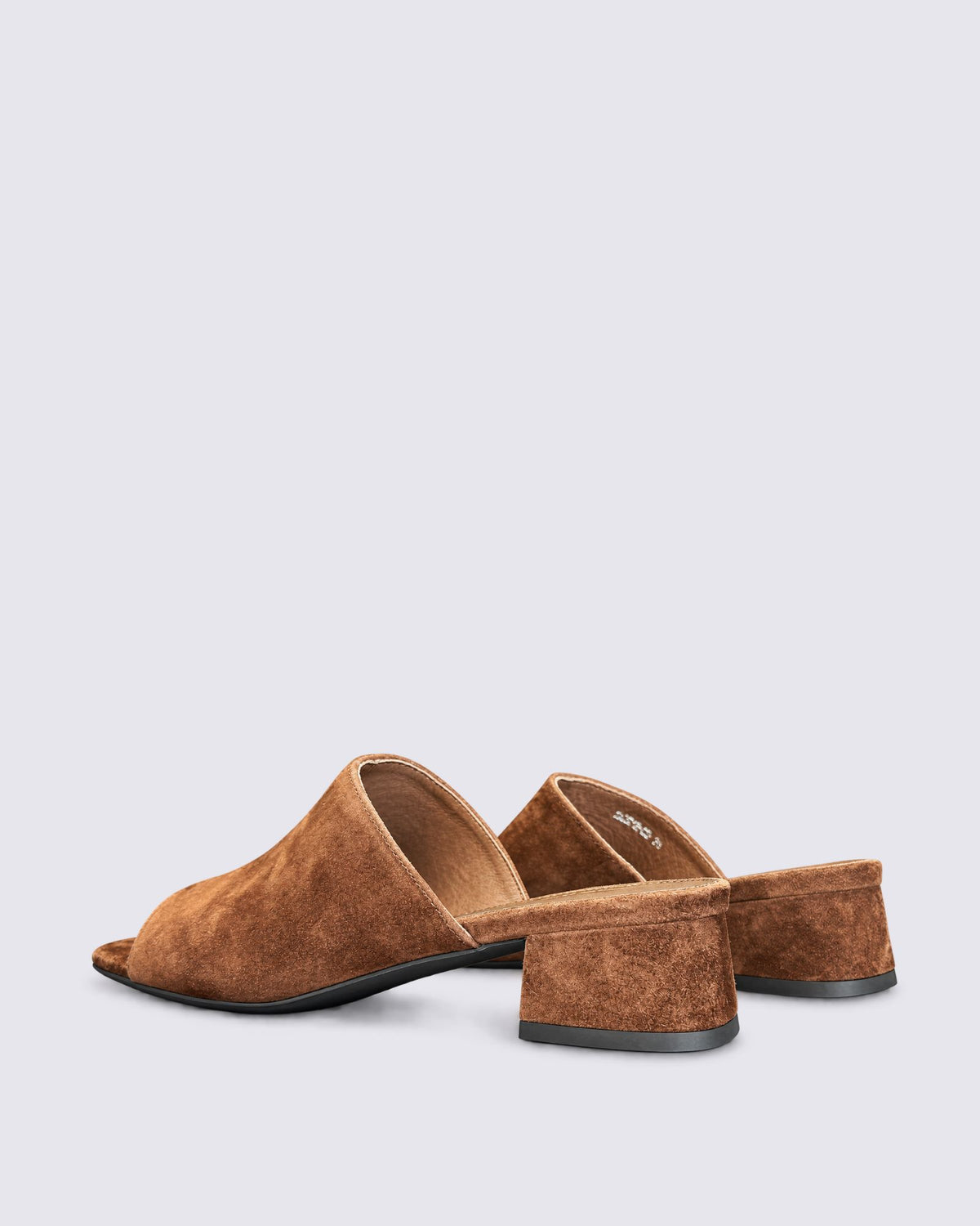 SANSAH HEELED MULES CHOCOLATE SUEDE