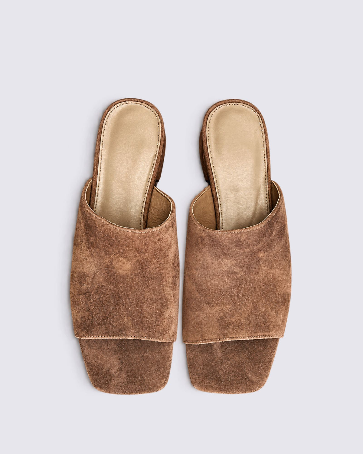 SANSAH HEELED MULES CHOCOLATE SUEDE
