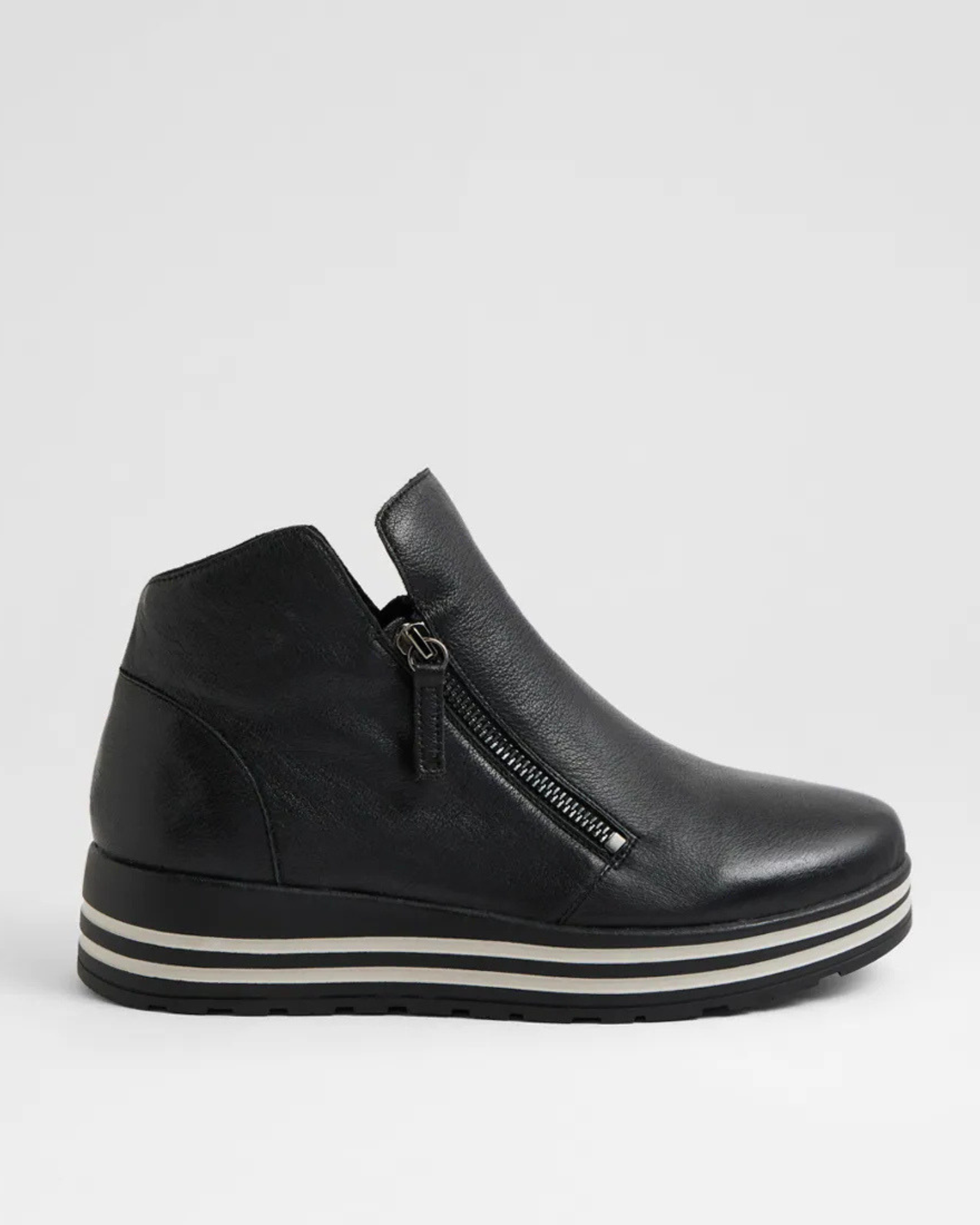 VIMMA XF-ZR PLATFORM ANKLE BOOTS BLACK