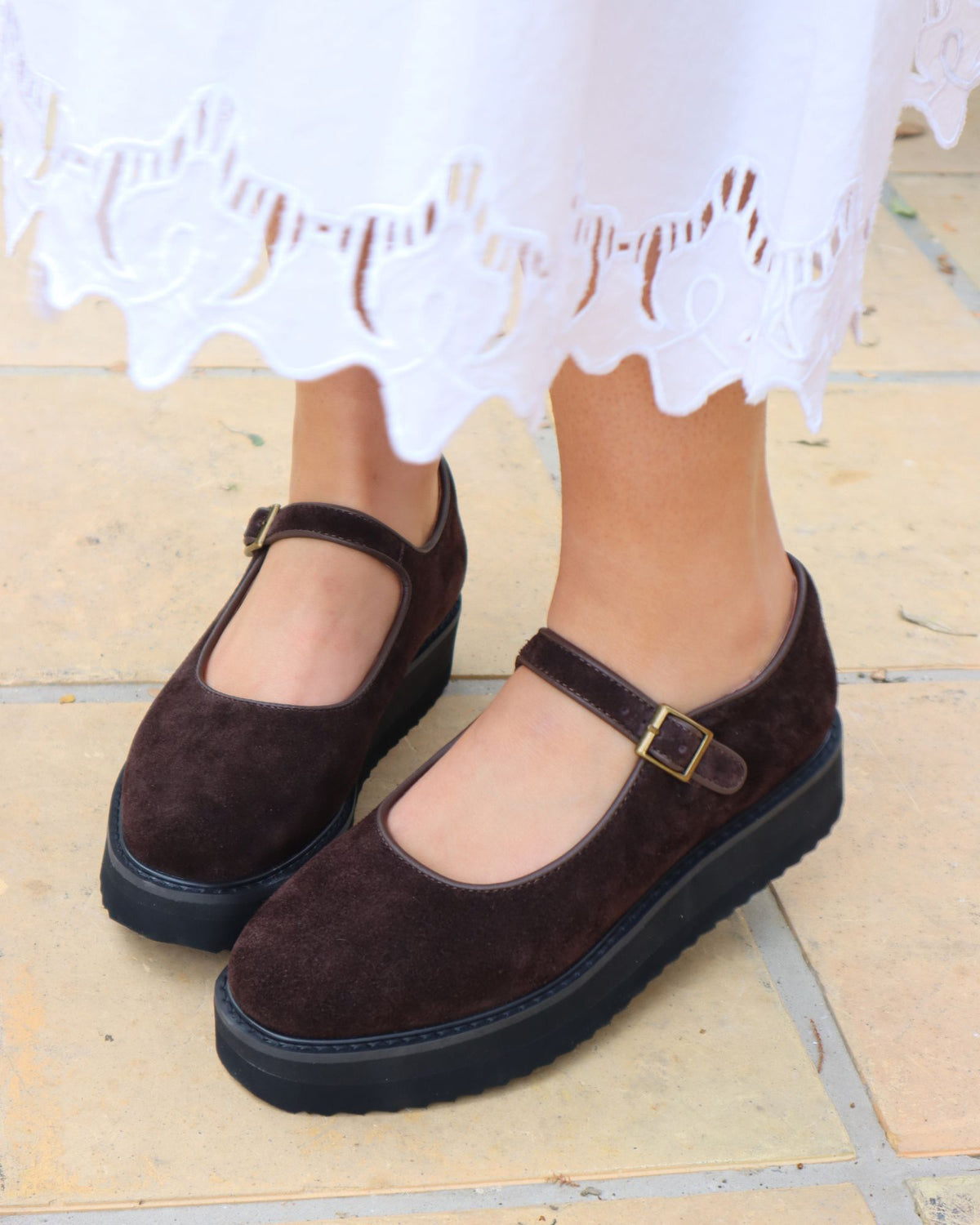 MAVEN PLATFORM MARY JANES CHOCOLATE