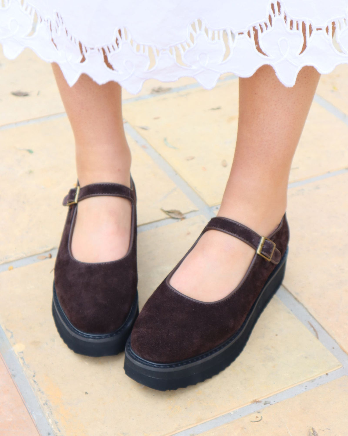 MAVEN PLATFORM MARY JANES CHOCOLATE