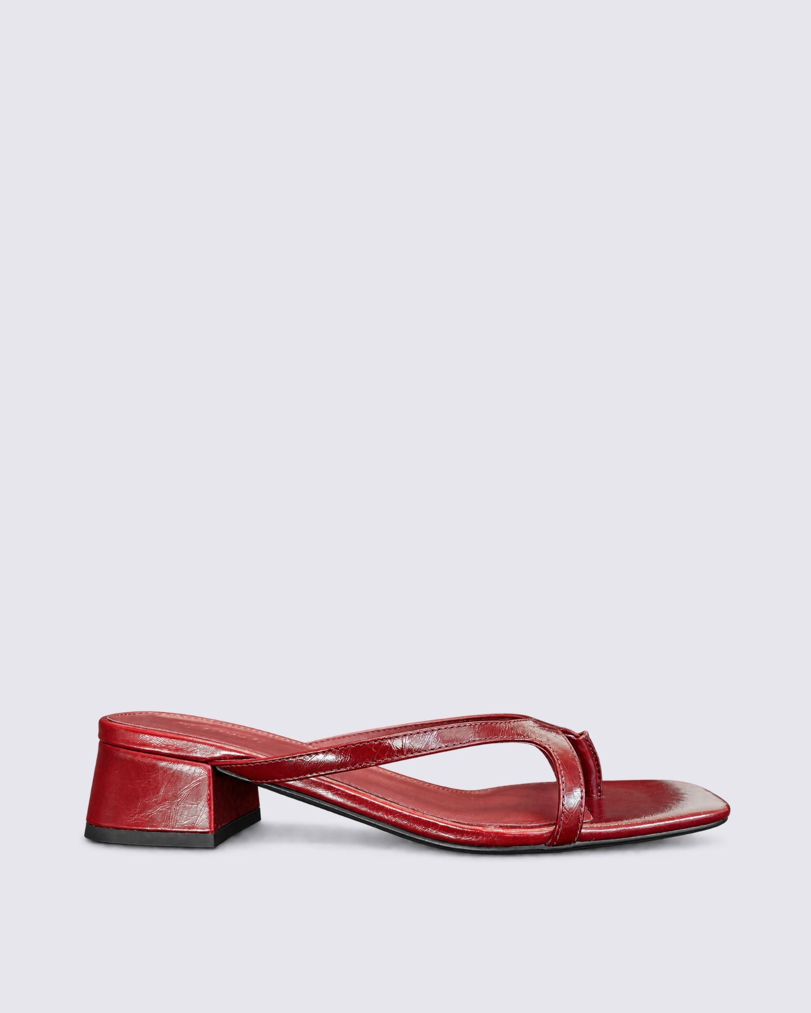 SIEKA HEELS BURGUNDY CRINKLE