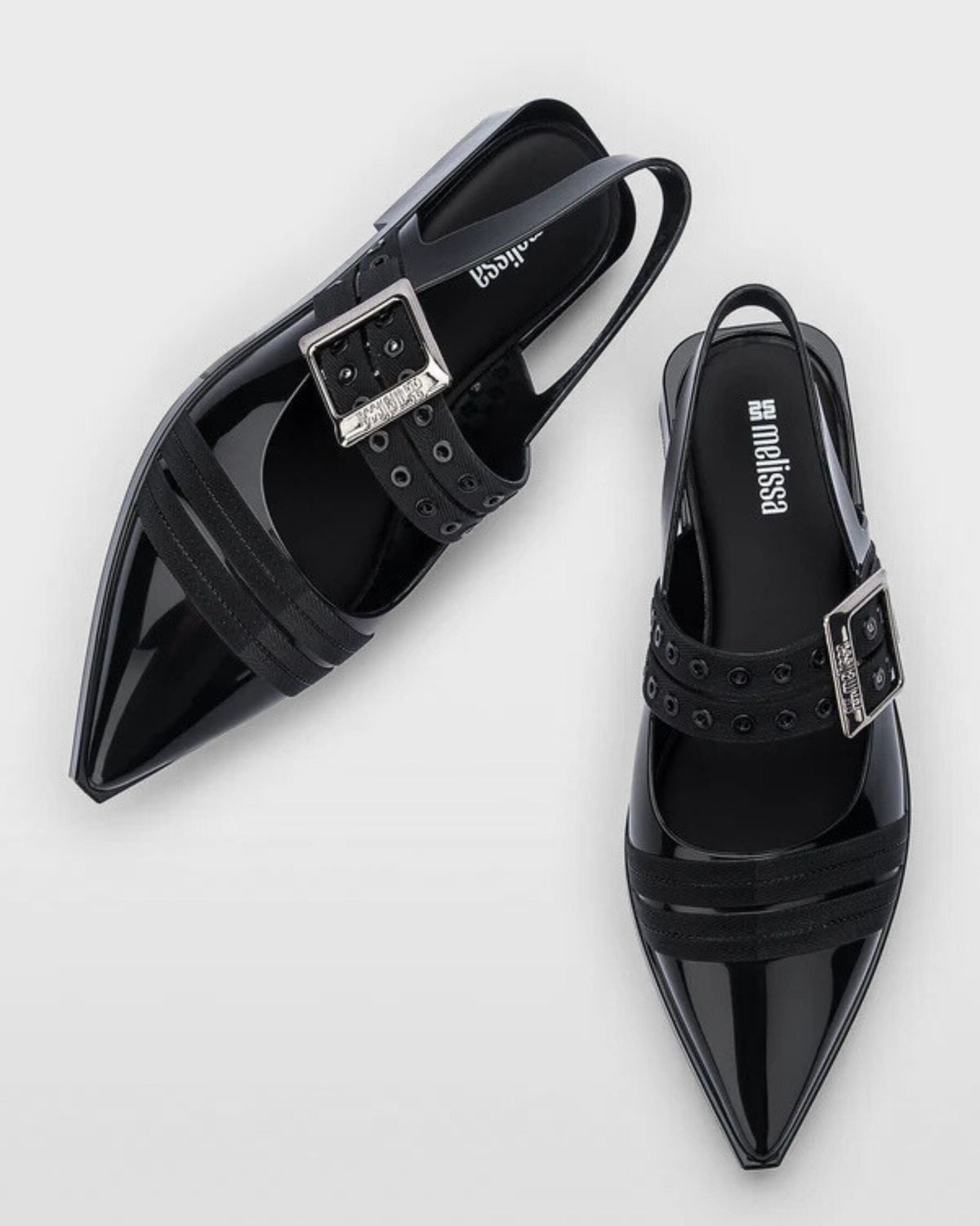 35973 POINTED TOE FLATS BLACK