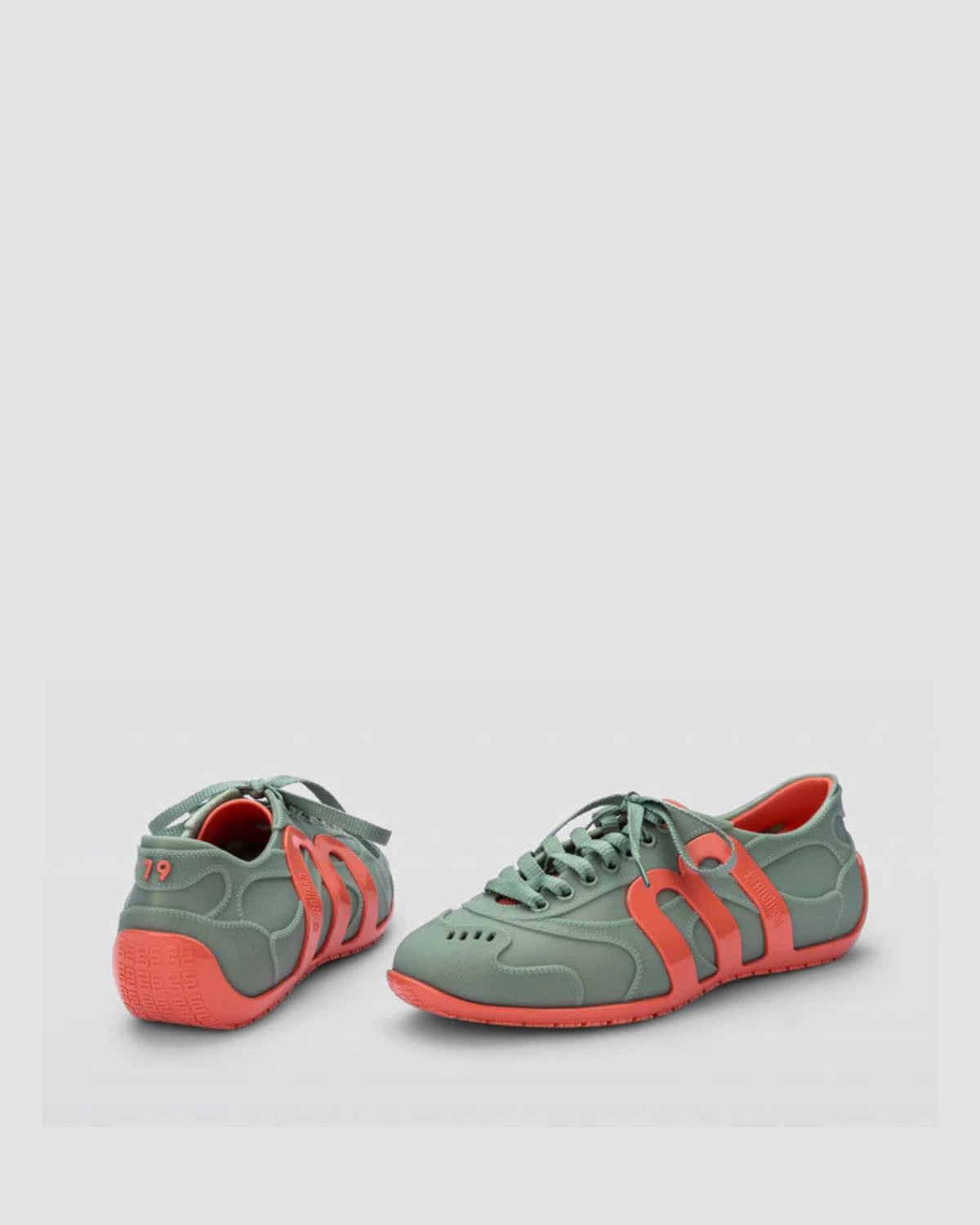 36120 SNEAKERS ORANGE/GREEN