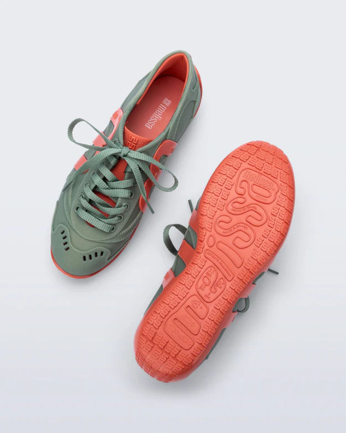 36120 SNEAKERS ORANGE/GREEN