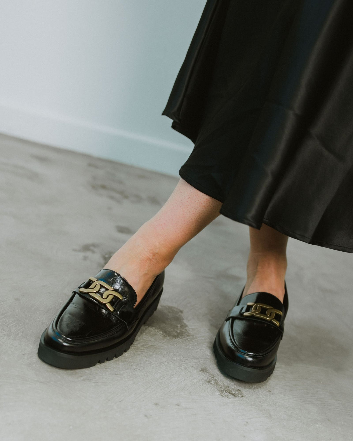 LUNA LOAFERS BLACK LEATHER