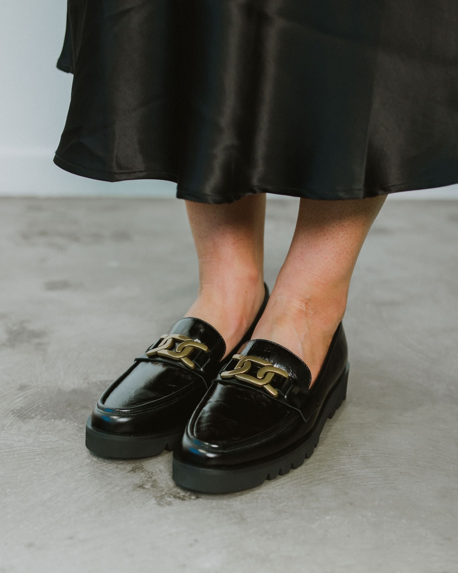 LUNA LOAFERS BLACK LEATHER