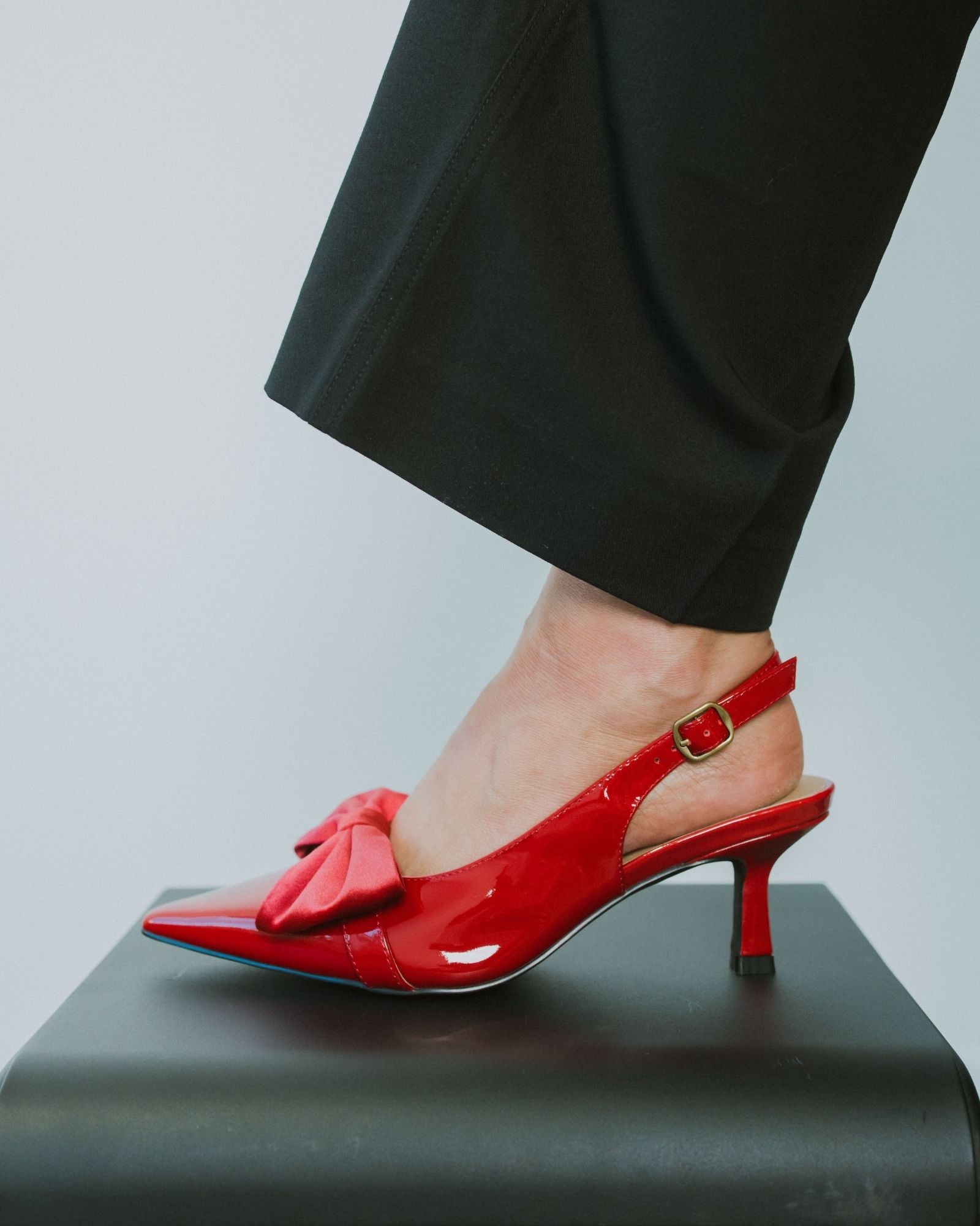 LOLITA SLINGBACK HEELS RED PATENT