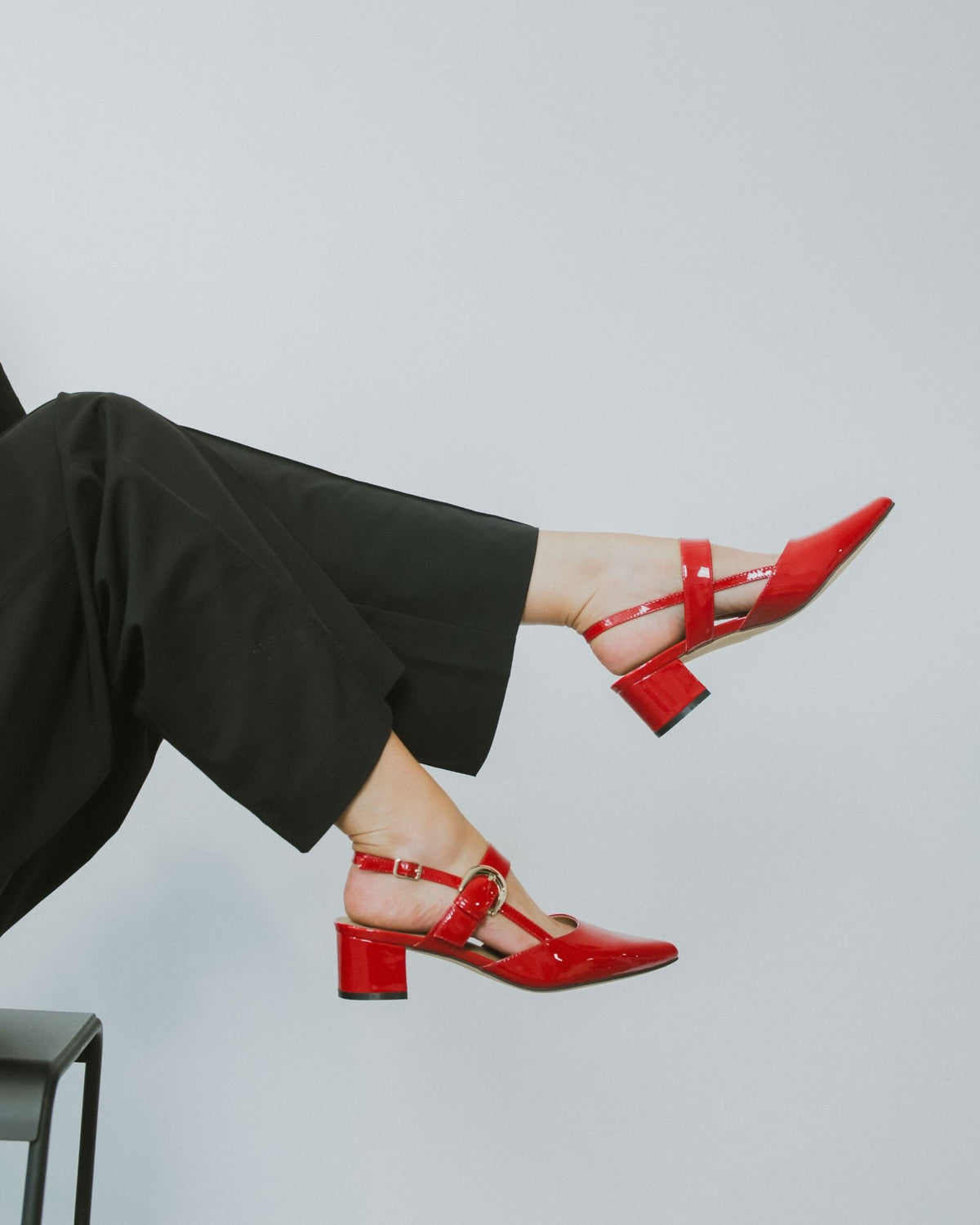 JESS SLINGBACK HEELS RED PATENT